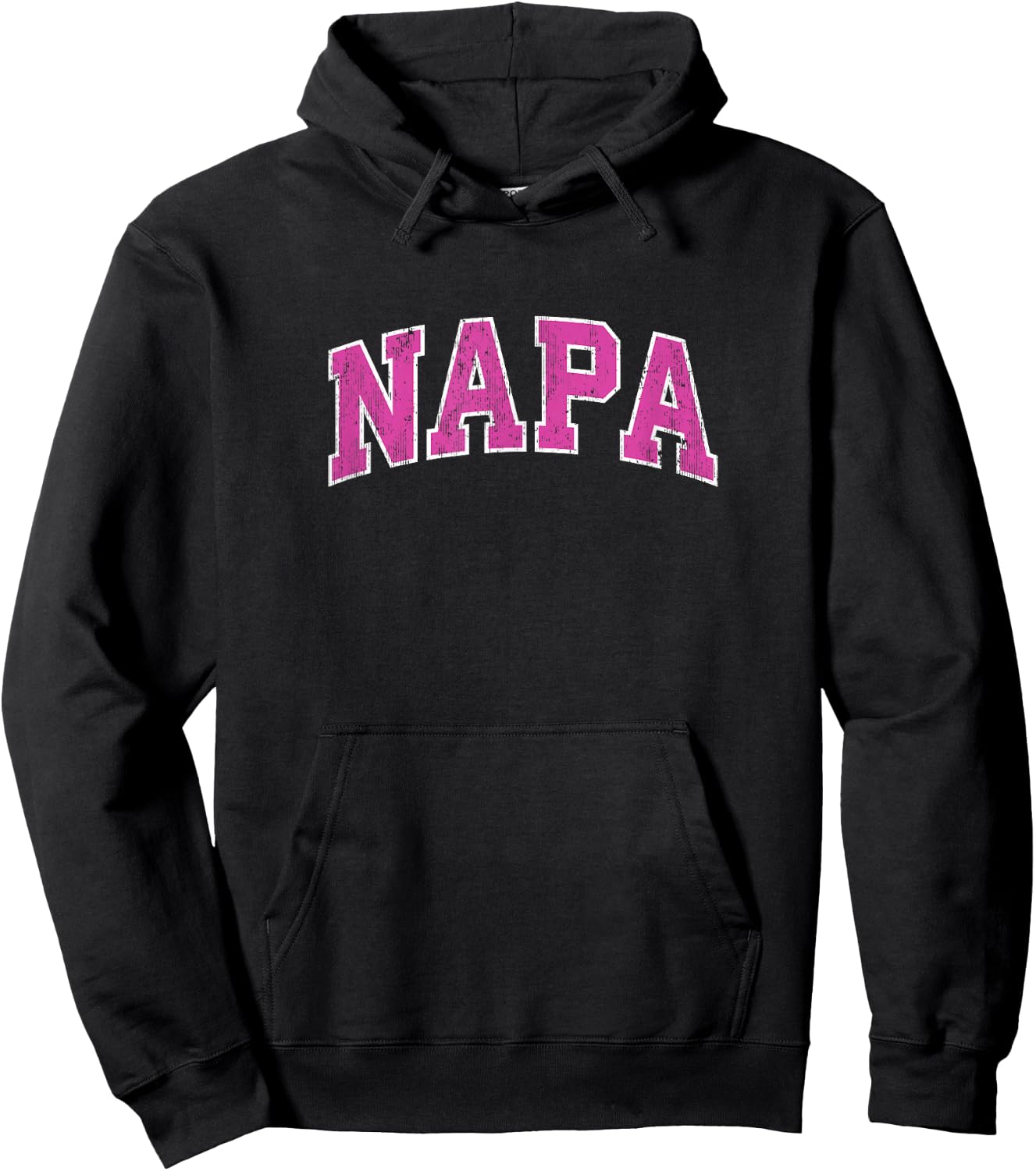 Napa California CA Vintage Sports Design Pink Design Hoodie - Hoodie | Black