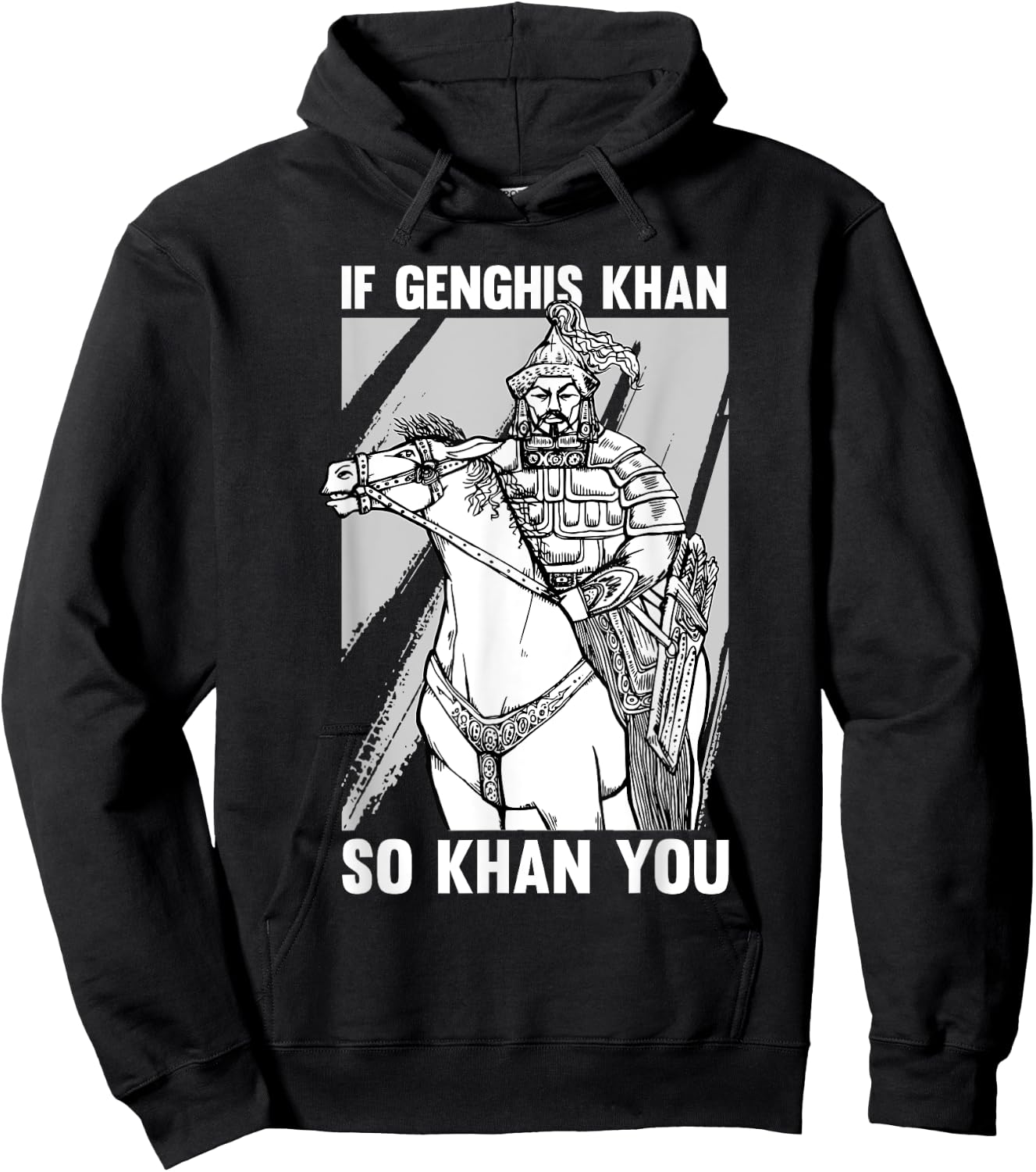 Funny Mongolian History Joke and Genghis Khan Quote Small Hoodie - Hoodie | Black