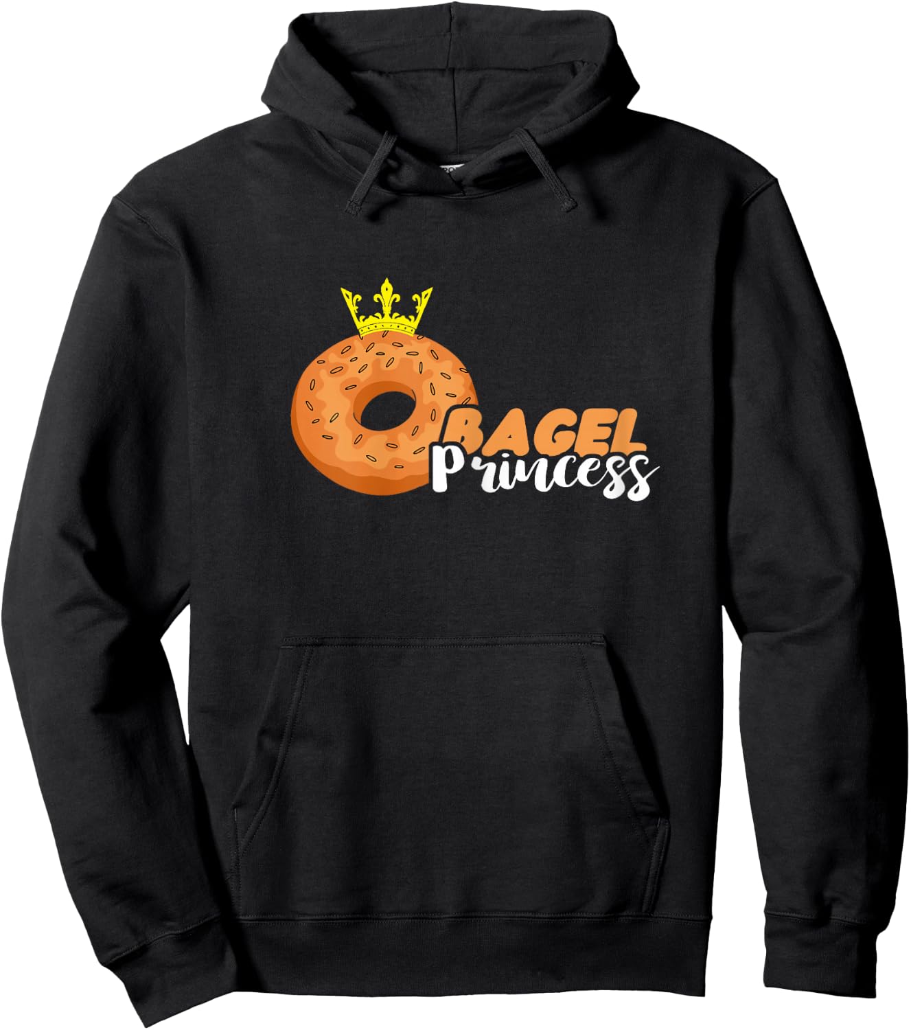 Bagel Princess Crown Baker Baking Bagels Dough Bagel Lover Hoodie - Hoodie | Black