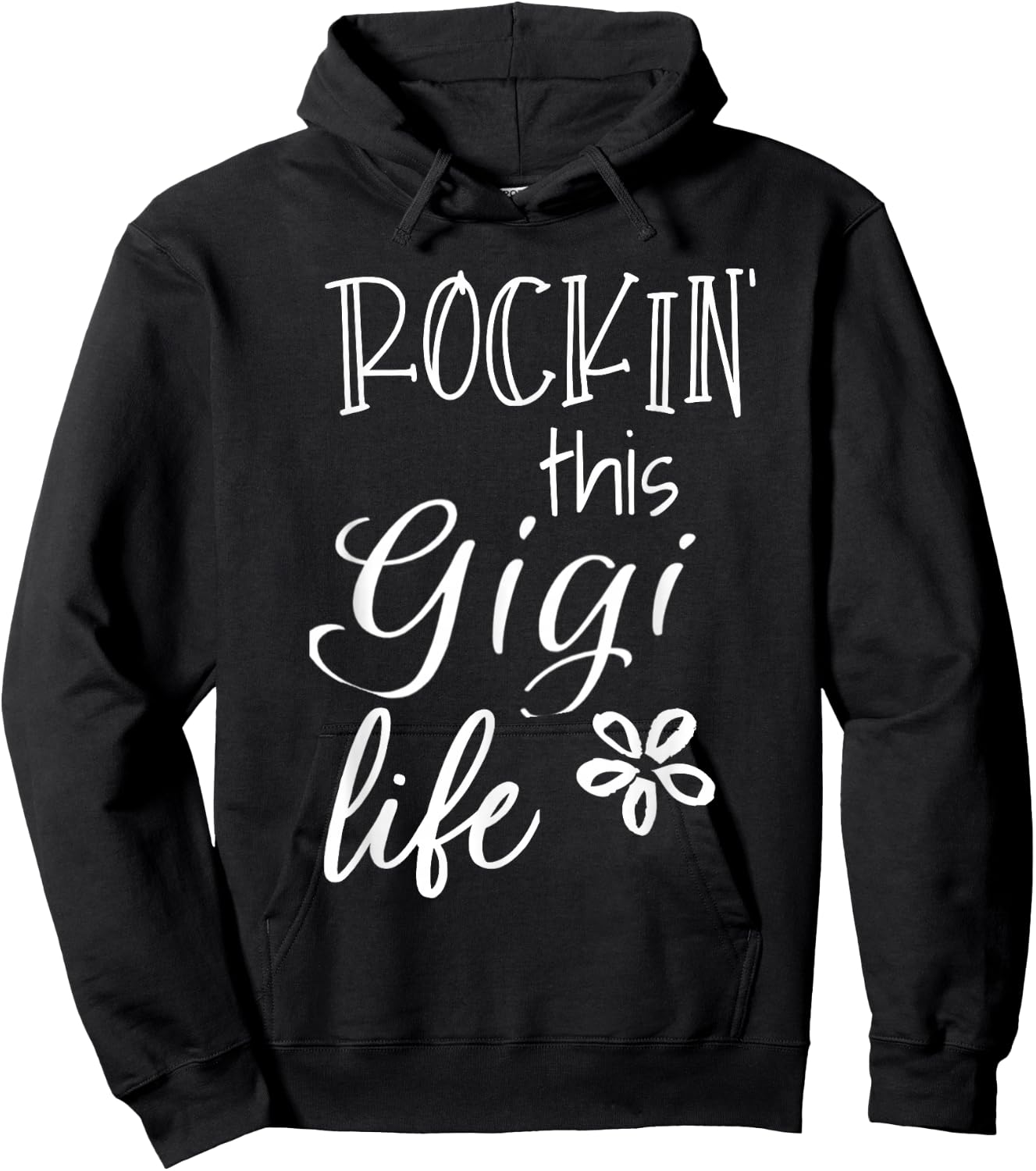 Rockin This Life Cute Gigi graphic Gift from Grandkids Hoodie - Hoodie | Black