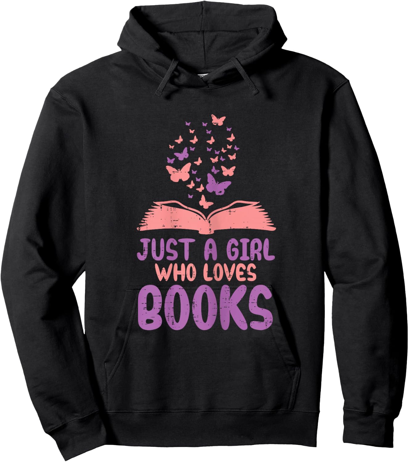 Just Girl Who Loves Books Read Reading Book Librarian Women Hoodie - Hoodie | Black