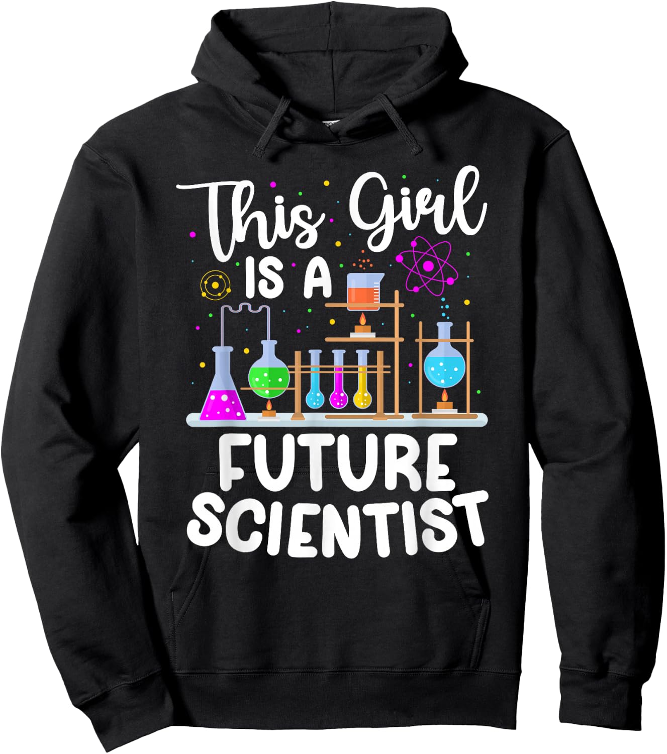 This Girl is A Future Scientist Kids Scientist Science Hoodie - Hoodie | Black
