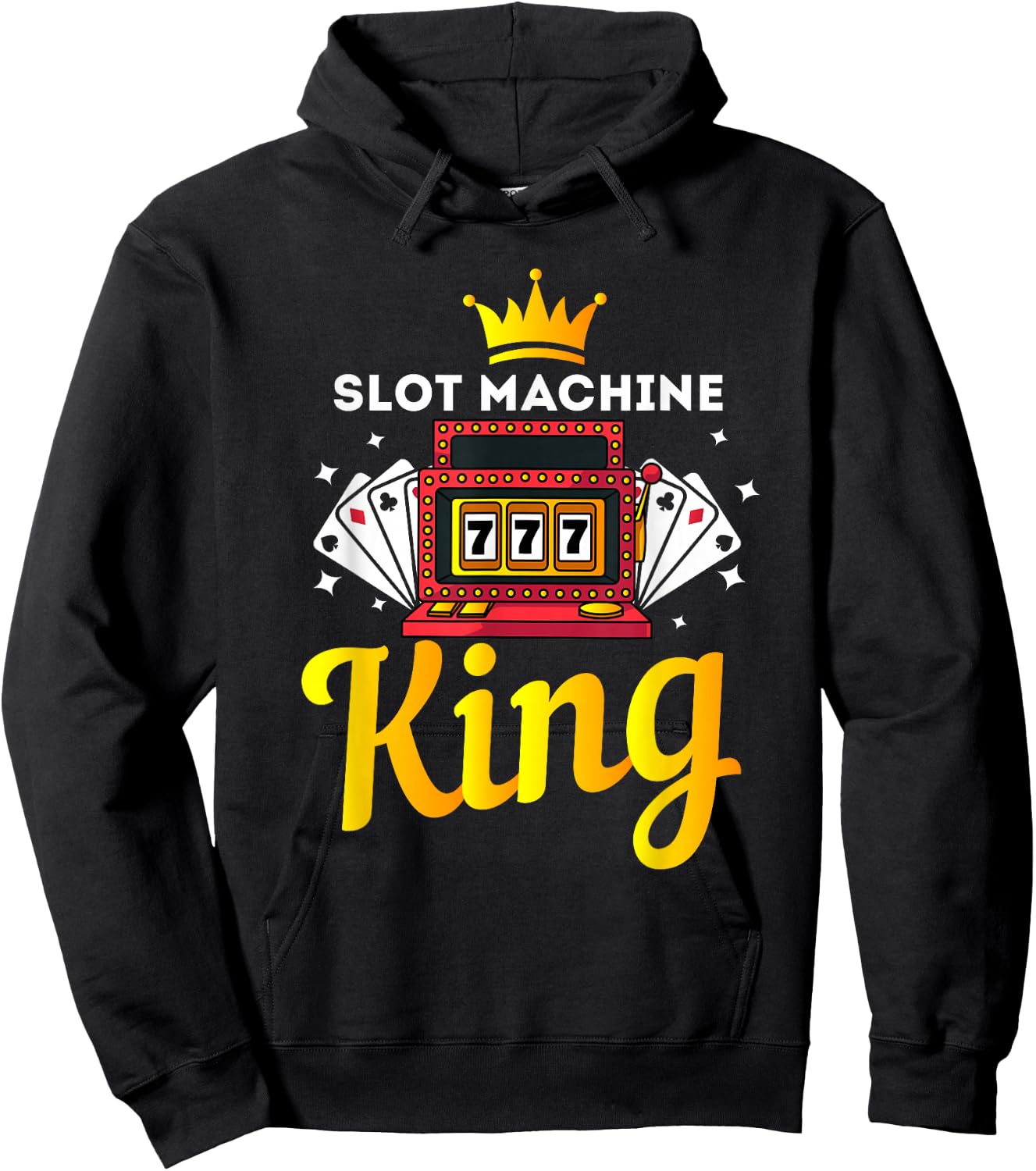 Love Playing The Slot Machine Gift - Men Slot Machine King Hoodie - Hoodie | Black