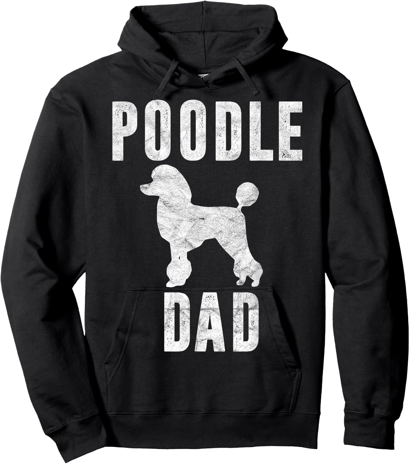 Vintage Poodle Dad Gift Dog Daddy Poodle Father Hoodie - Hoodie | Black