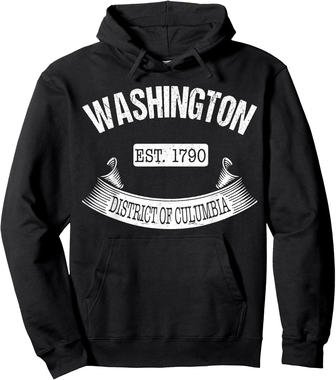 Washington DC Vintage Shirt Washington Vacation Souvenir Hoodie - Hoodie | Black