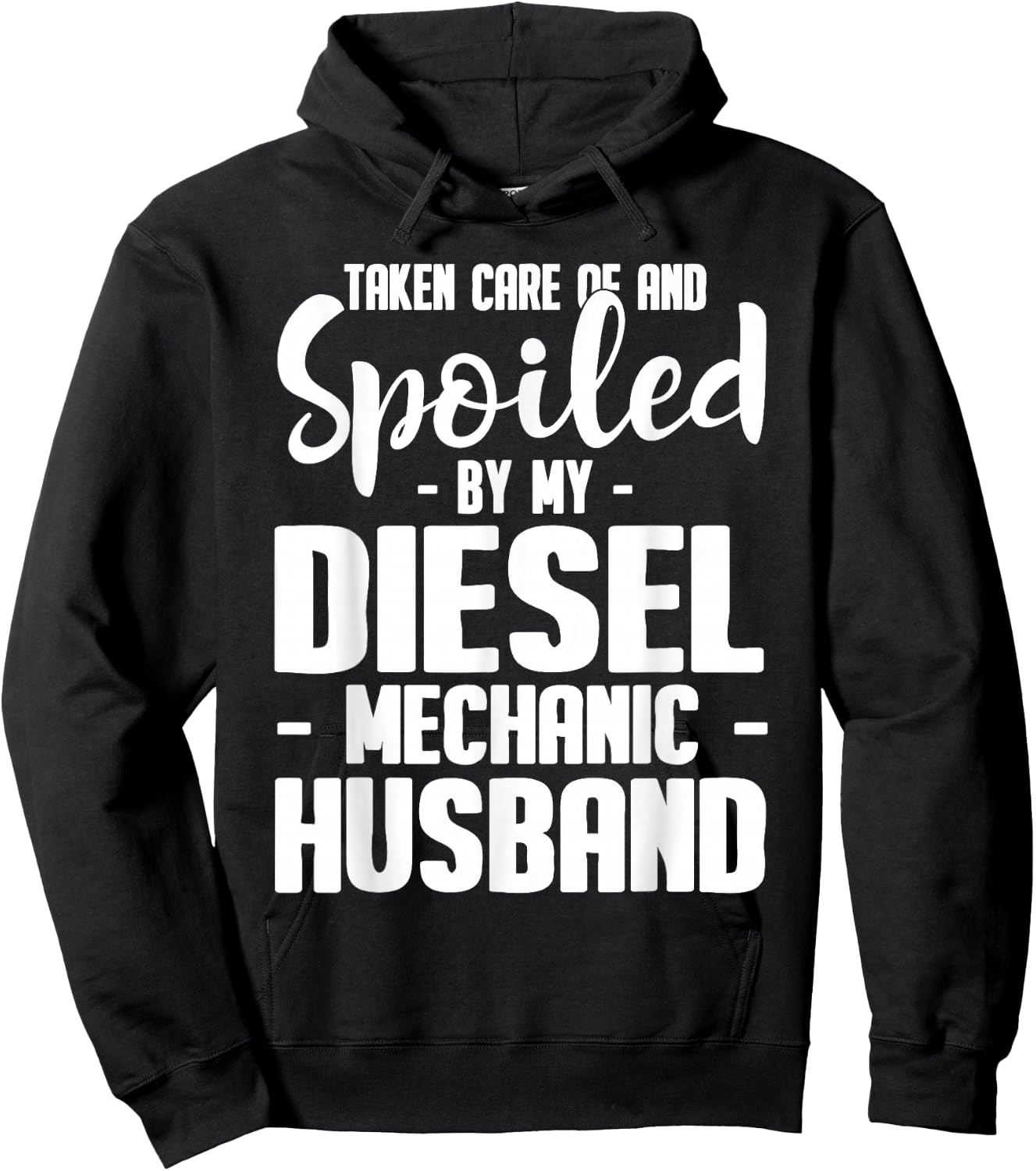 Diesel Mechanic Wife Taken Care Of Husband Hoodie - Hoodie | Black