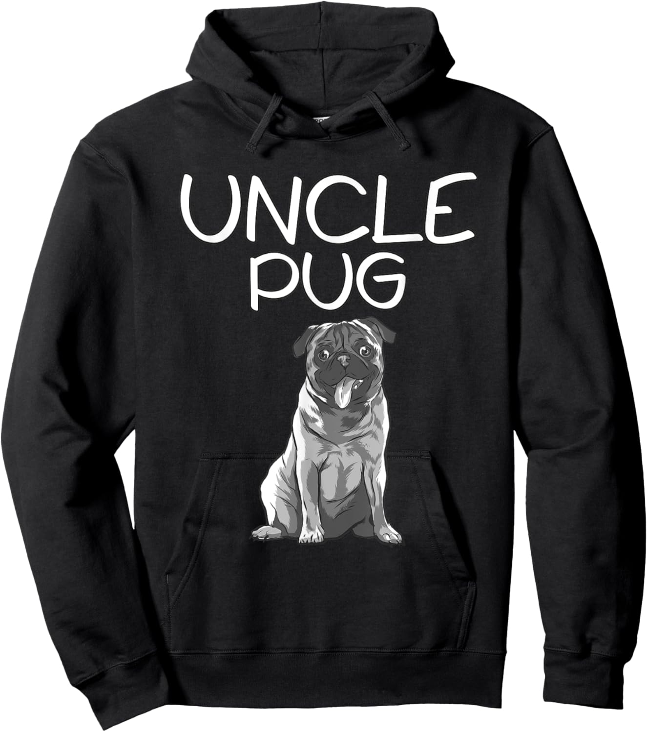 Uncle Pug Matching Family Outfit Gift Pug Hoodie - Hoodie | Black
