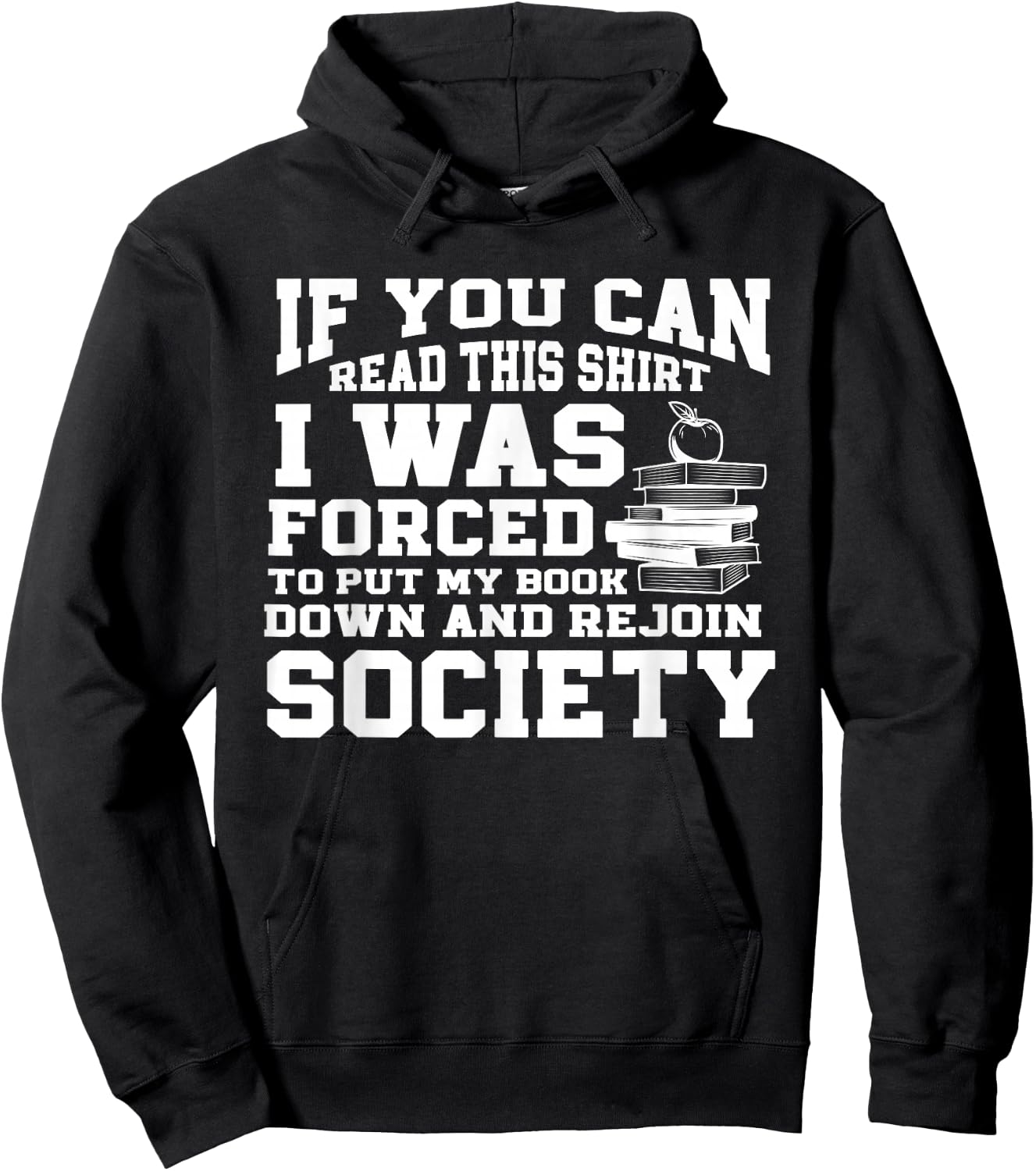 I Was Forced To Put My Book Down Reading Hoodie - Hoodie | Black