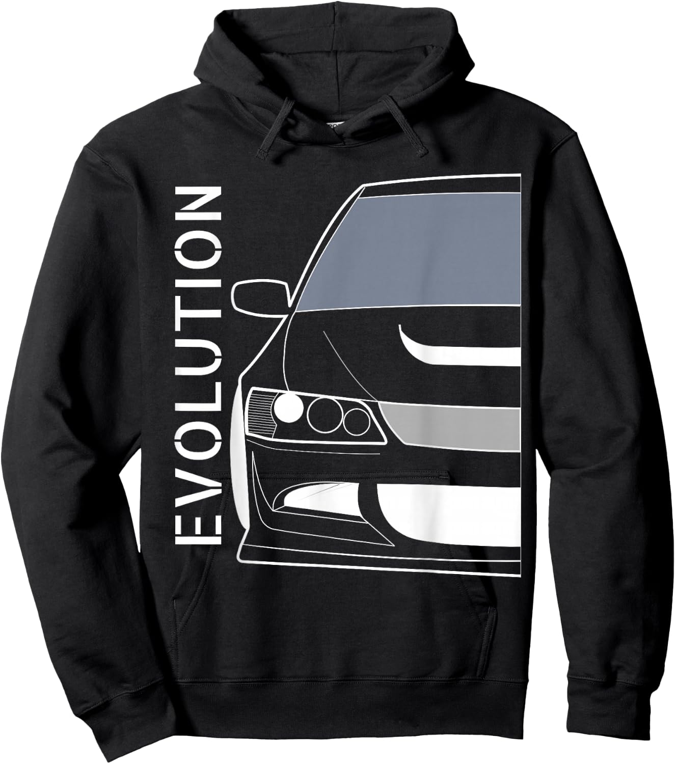 Evo 8 Design Turbo JDM Classic Legends Hoodie - Hoodie | Black