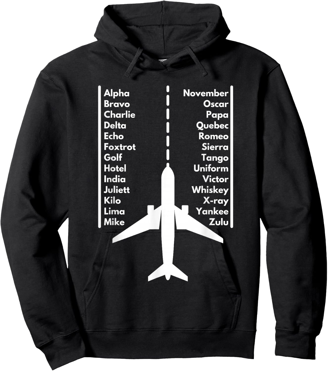 Phonetica Alphabet - Funny Pilot & Aviation Airplane Gift Small Hoodie - Hoodie | Black
