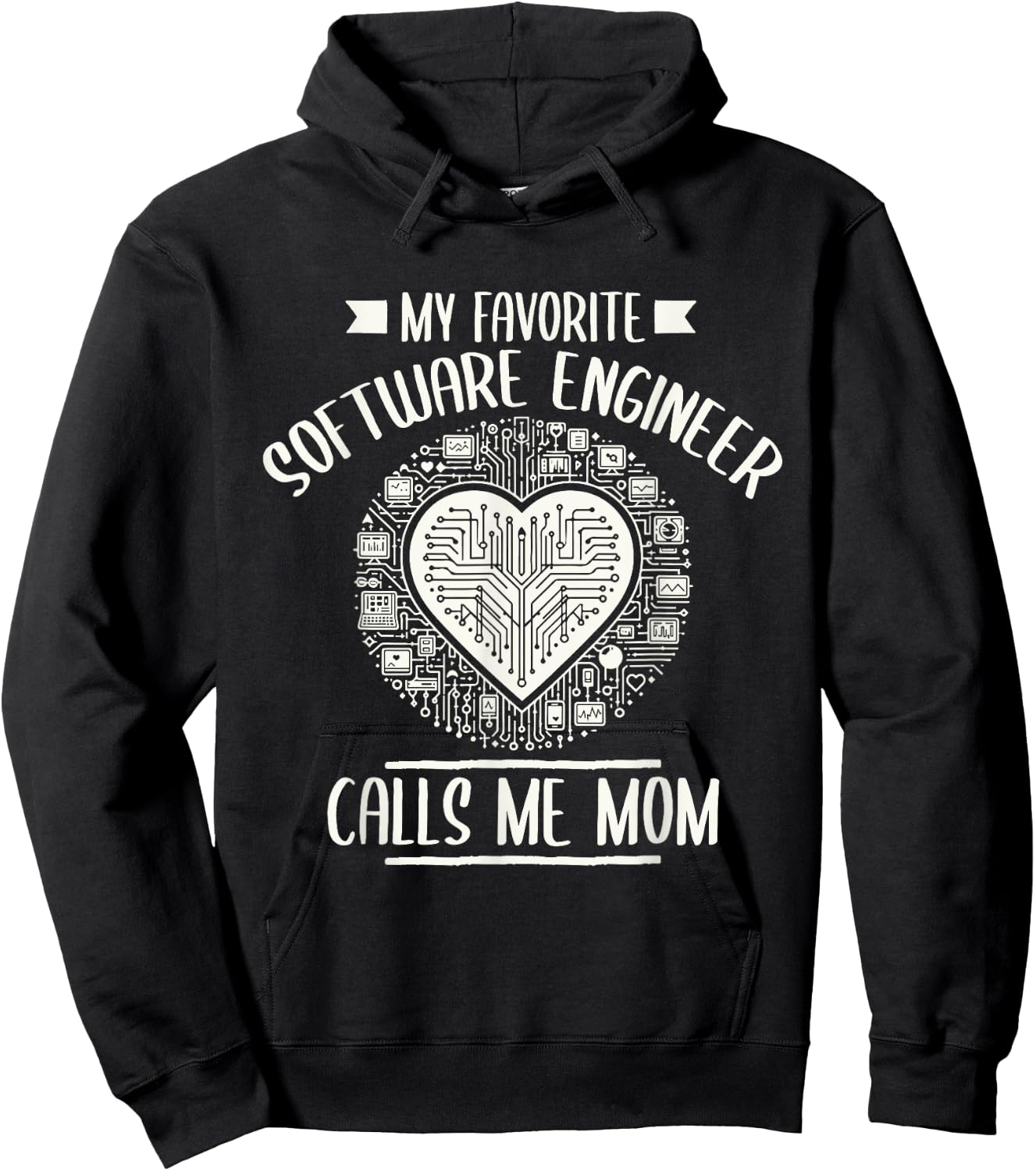 Software Engineer Calls Me Mom Engineering Graphic Hoodie - Hoodie | Black