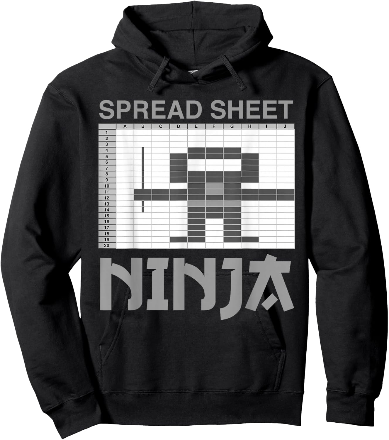 Spreadsheet Ninja Funny Office Party Excel Data Lover Hoodie - Hoodie | Black