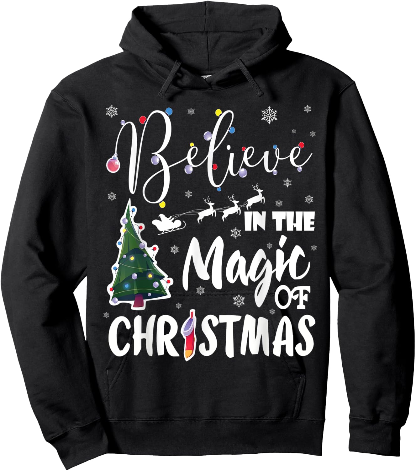 Believe In The Magic Of Christmas Hoodie - Hoodie | Black