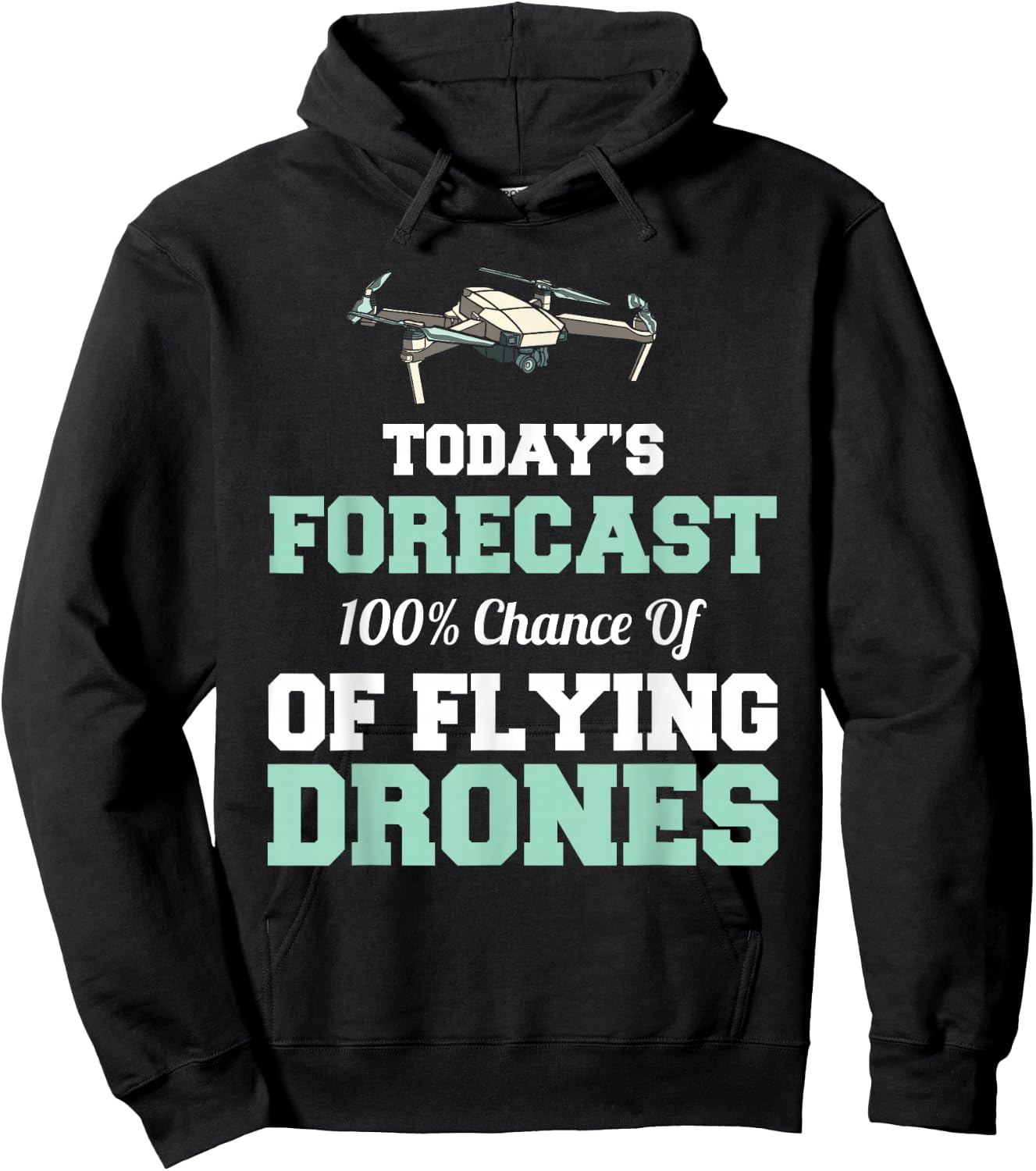 Retro Vintage Funny Drone Pilot Hoodie - Hoodie | Black