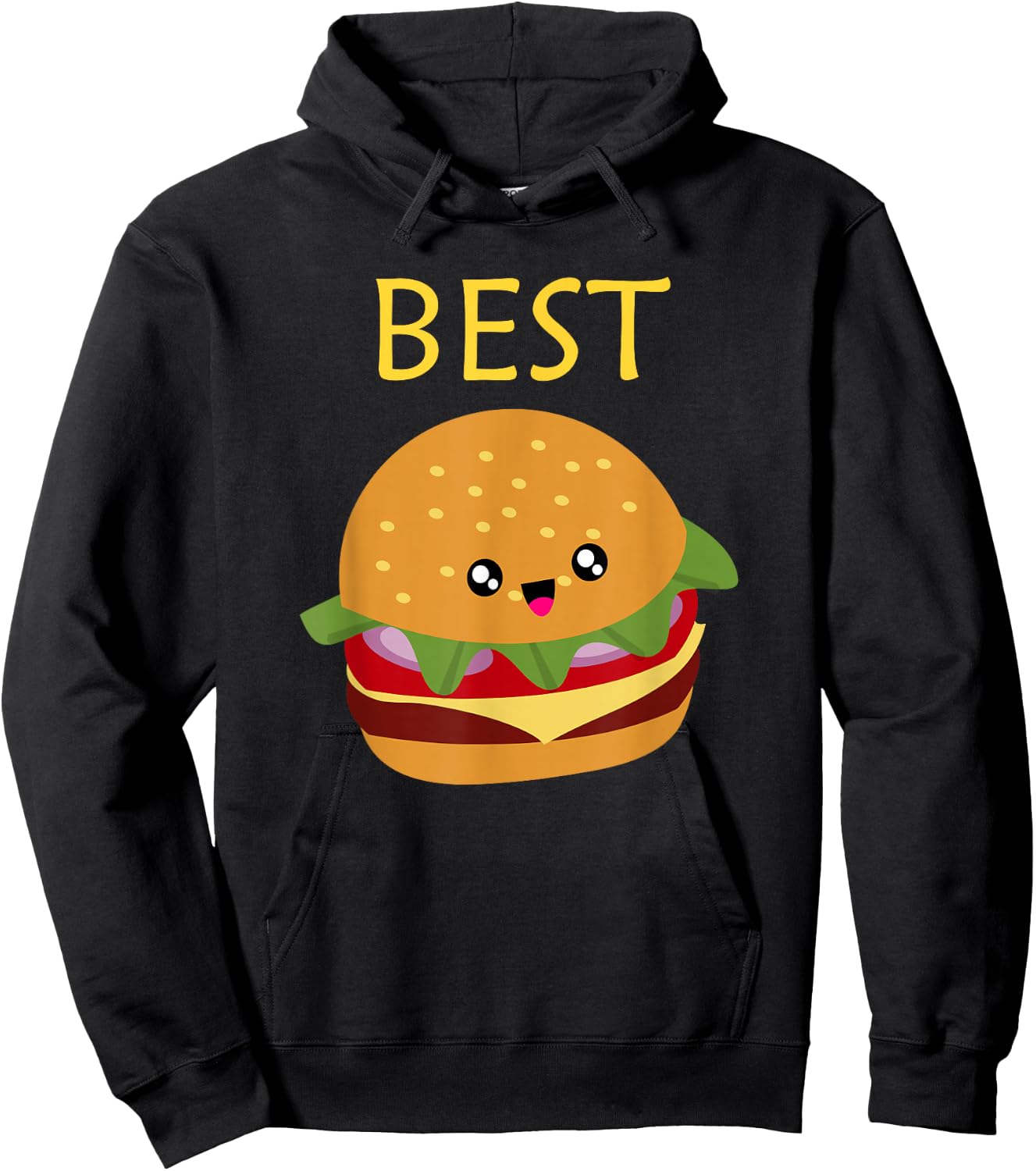Matching Set - Burger and Fries Hoodie - Hoodie | Black