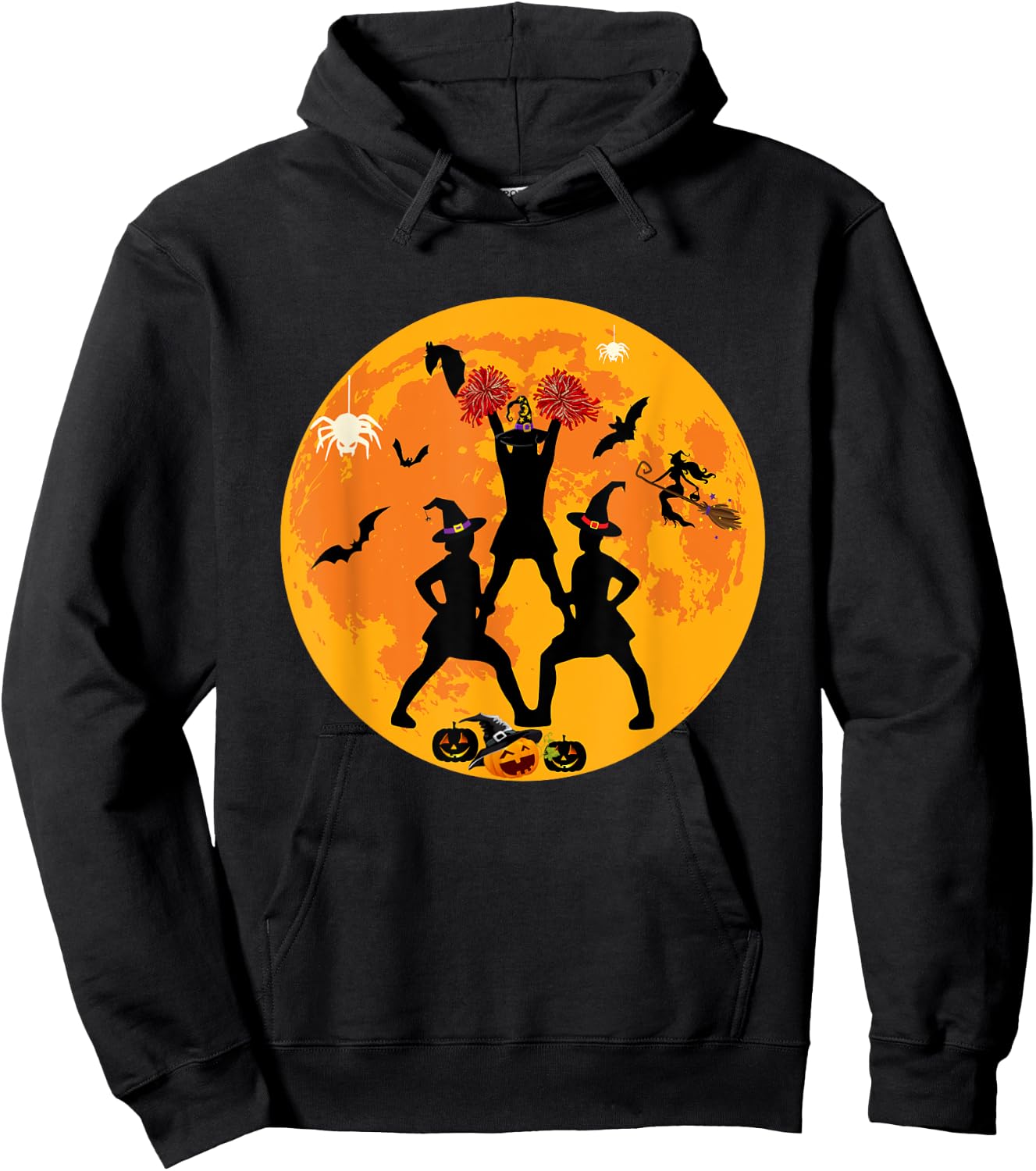 Halloween Cheerleading Funny Costume Cheerleader Cheer Hoodie - Hoodie | Black