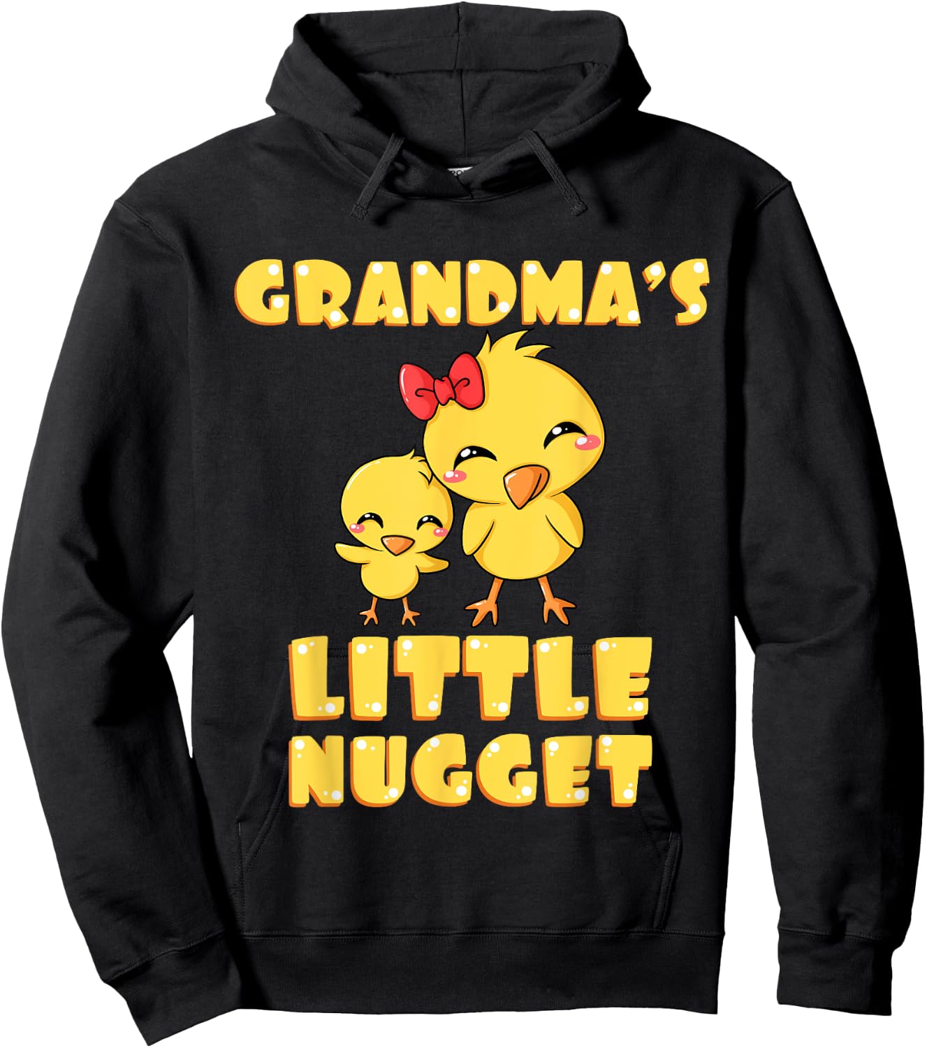 Grandma's Little Nugget Chicken Lover Grandma Mother's Day Hoodie - Hoodie | Black