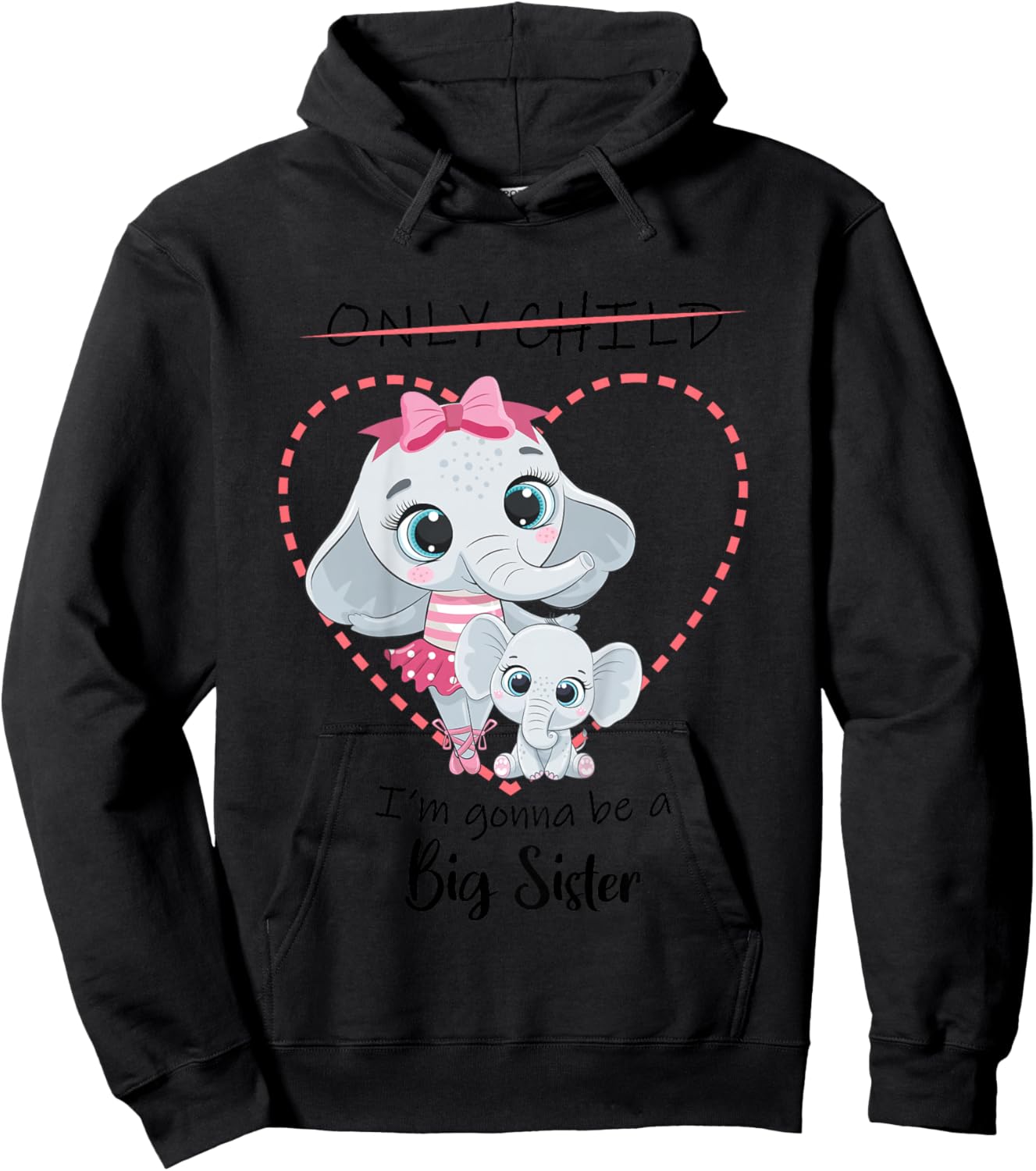 I'm gonna be a Big Sister 2026 Pregnancy Announcement Hoodie - Hoodie | Black