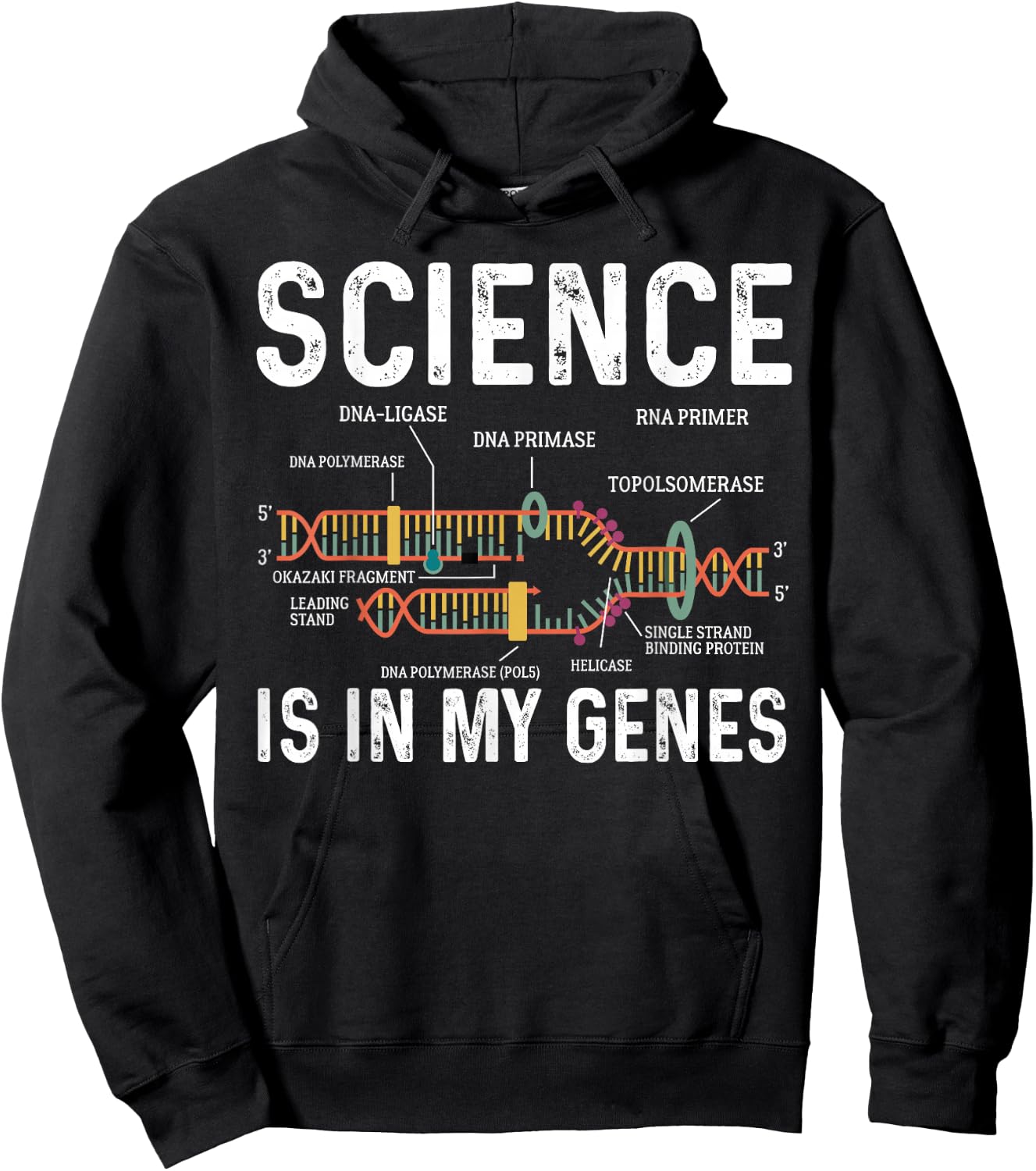 Science Is In My Genes Scientist Science Teacher STEM Nerd Hoodie - Hoodie | Black