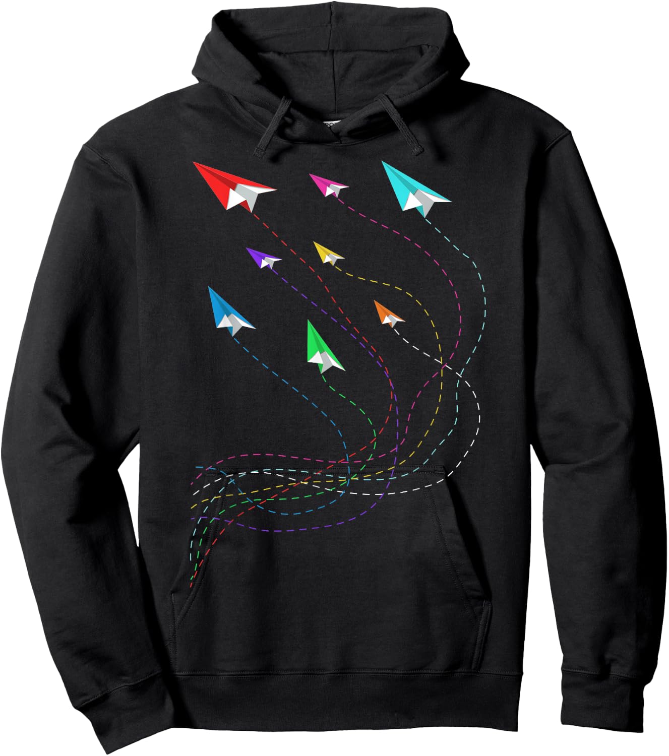 Paper Plane Men's Boys Paper Plane Pilot Hoodie - Hoodie | Black