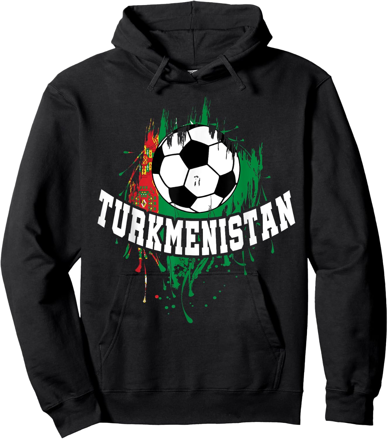 Turkmenistan Soccer Turkmenistan Football Turkmen Futbol Hoodie - Hoodie | Black