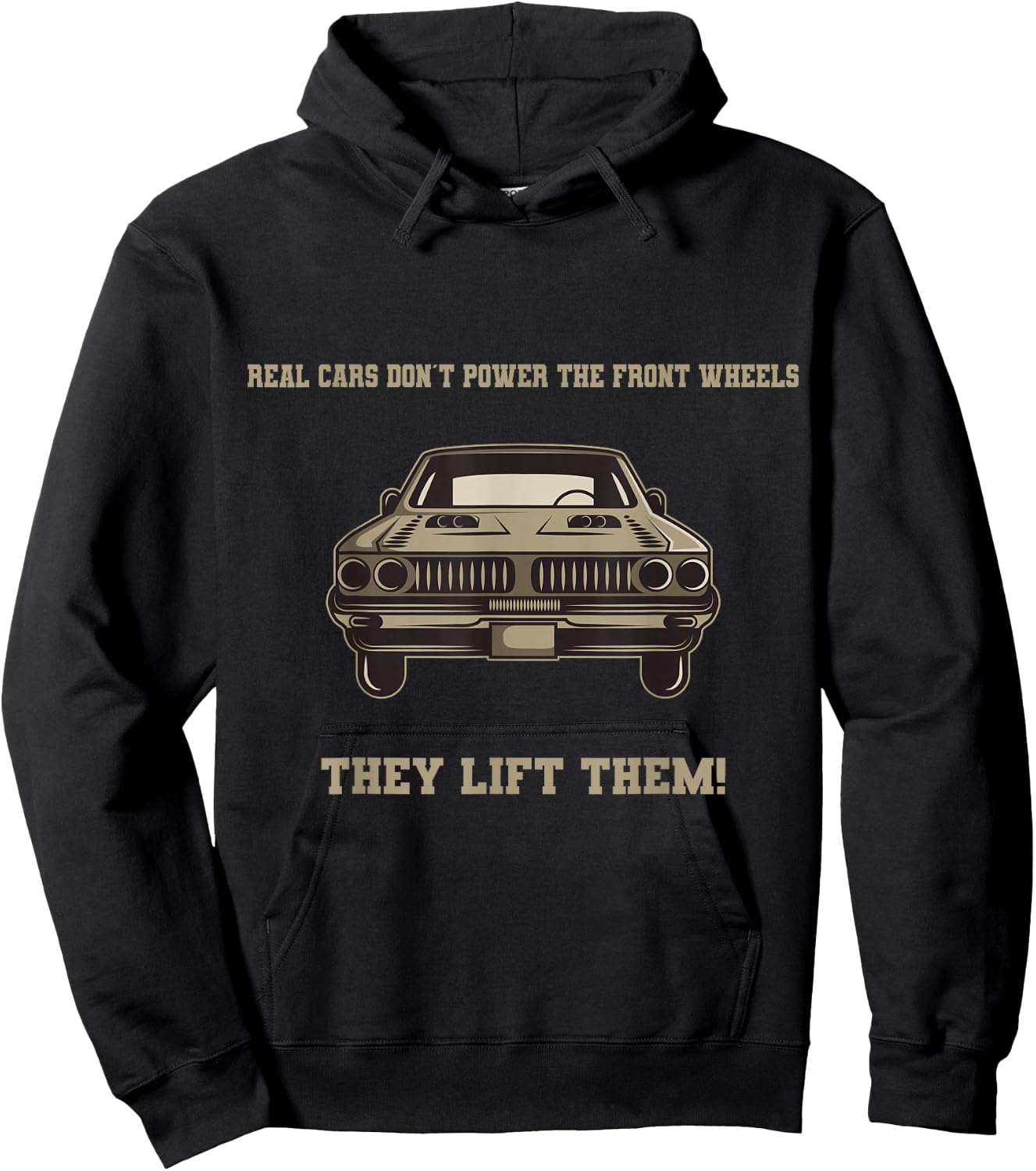 Funny Classic Muscle Car Men Vintage Car Gift Hoodie - Hoodie | Black