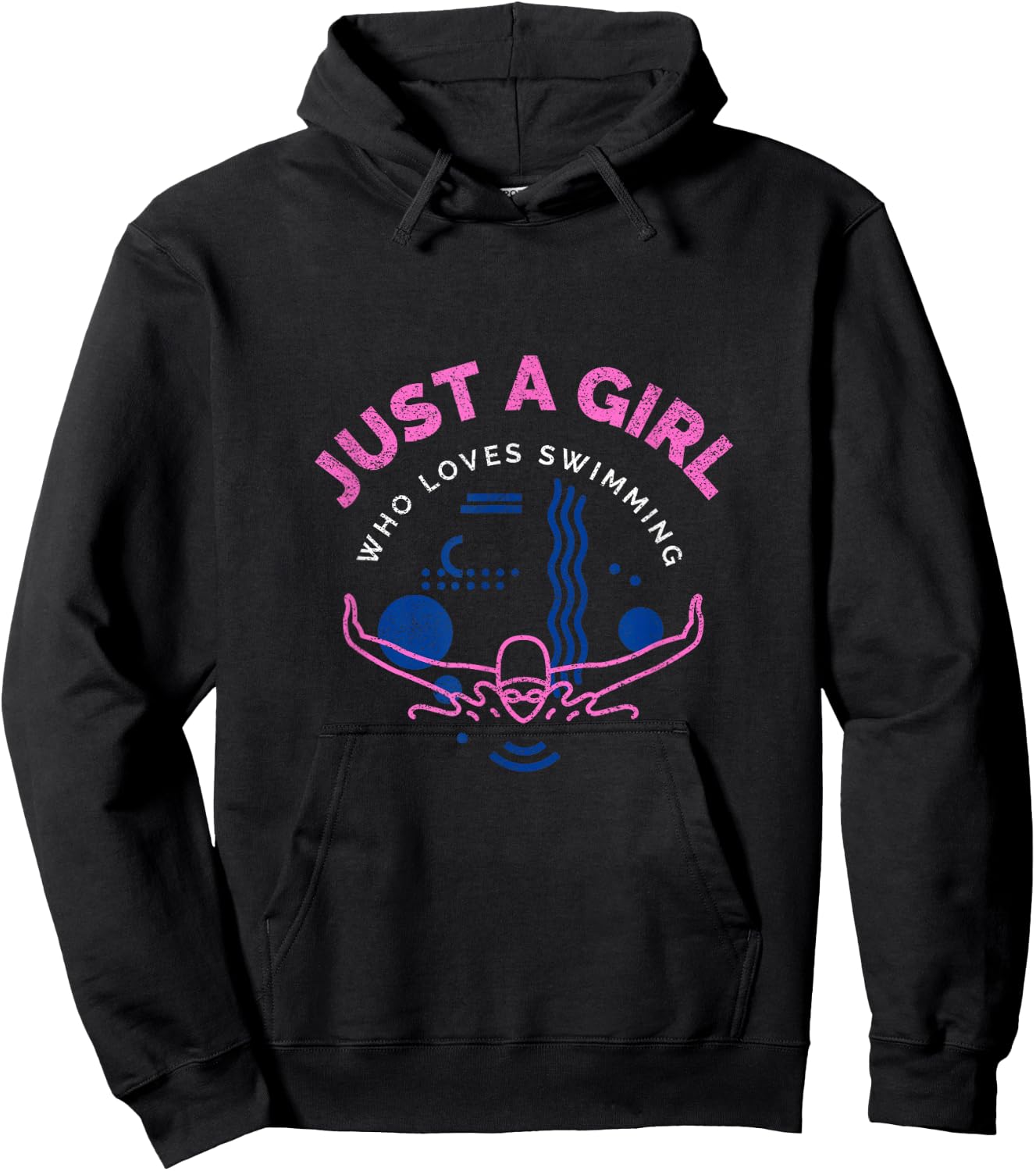 Swimming Funny Saying Just A Girl Who Loves Swimming Hoodie - Hoodie | Black
