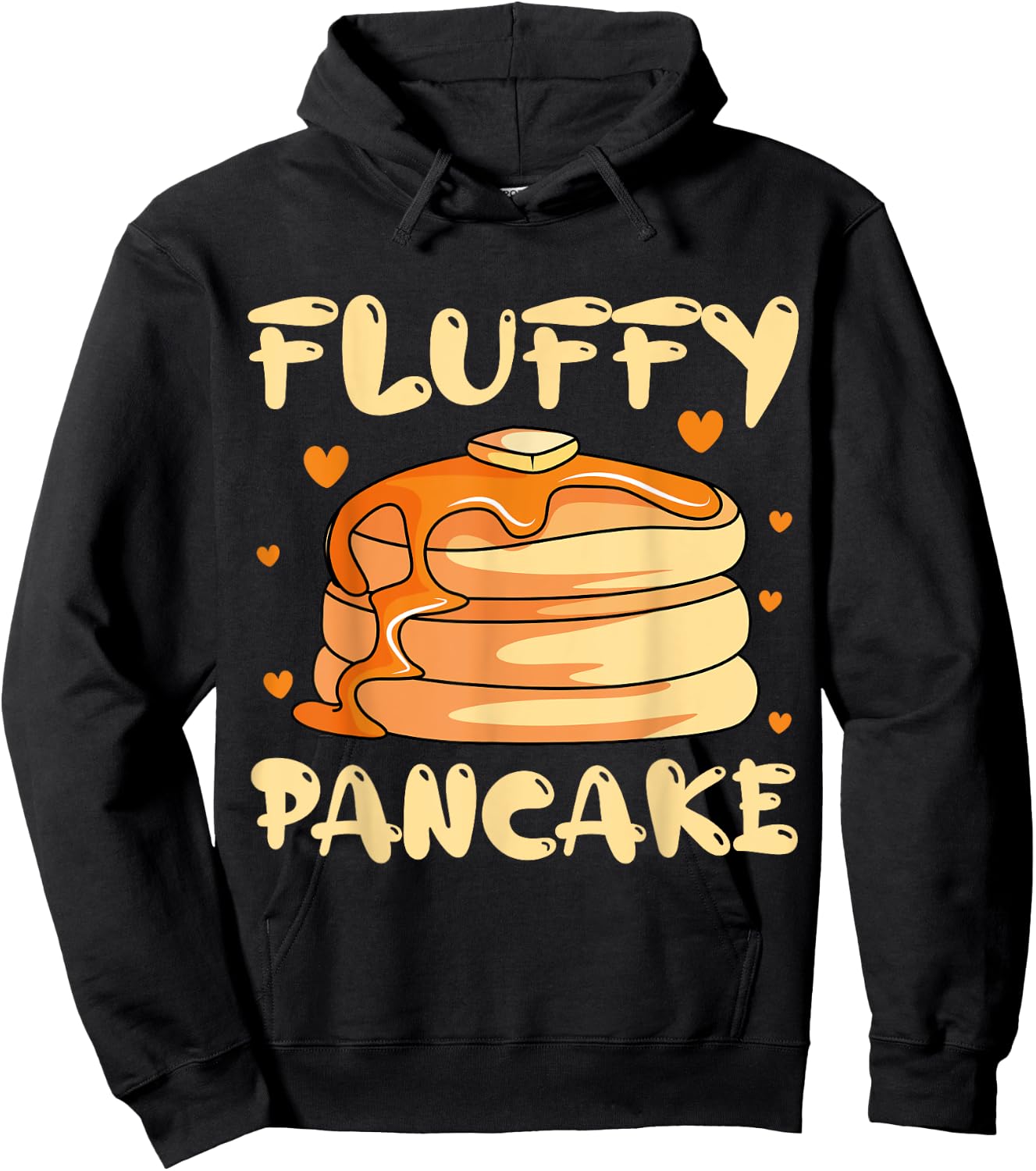 Pancakes Syrup Waffle Breakfast Hotcake Flapjack Food Hoodie - Hoodie | Black