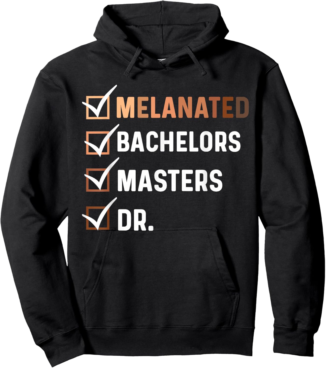 Melanated Doctorate Graduation PhD EDD Bachelor Master Dr Hoodie - Hoodie | Black