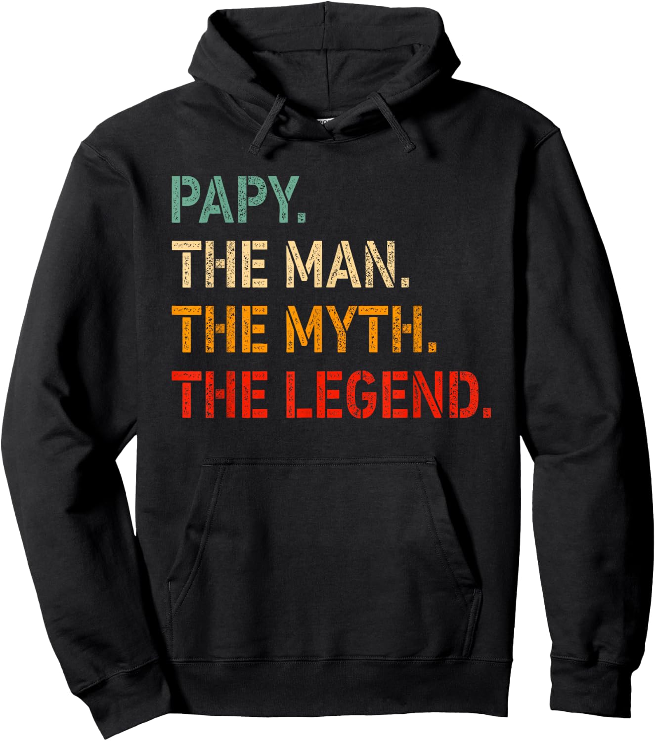 PAPY The Man The Myth The Legend Shirt Funny Idea PAPY Hoodie - Hoodie | Black