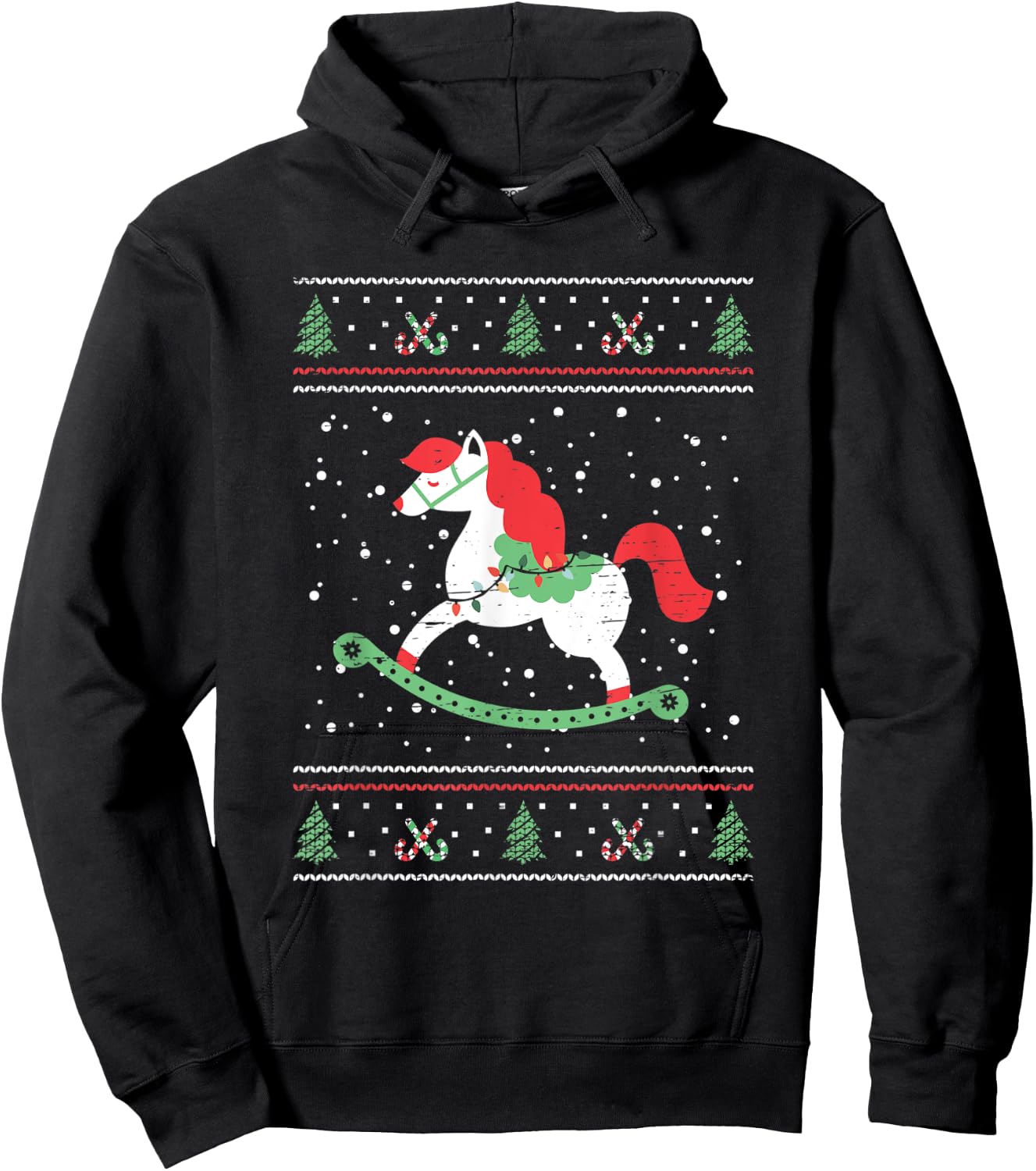 Rocking Horse For Children and Kids Christmas Xmas Season Hoodie - Hoodie | Black