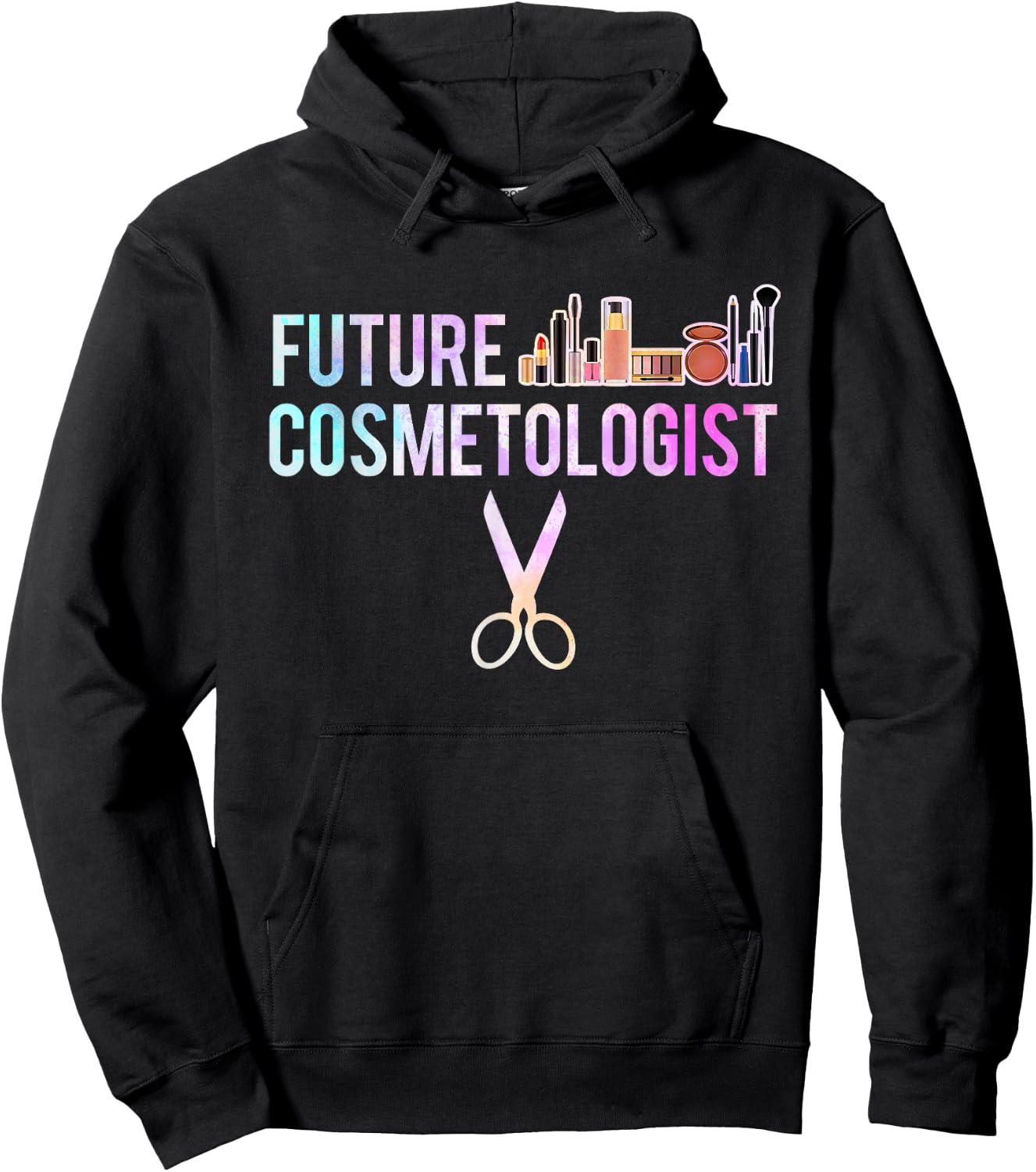Makeup Artist co Future Cosmetologist Hairstylist Gift Hoodie - Hoodie | Black