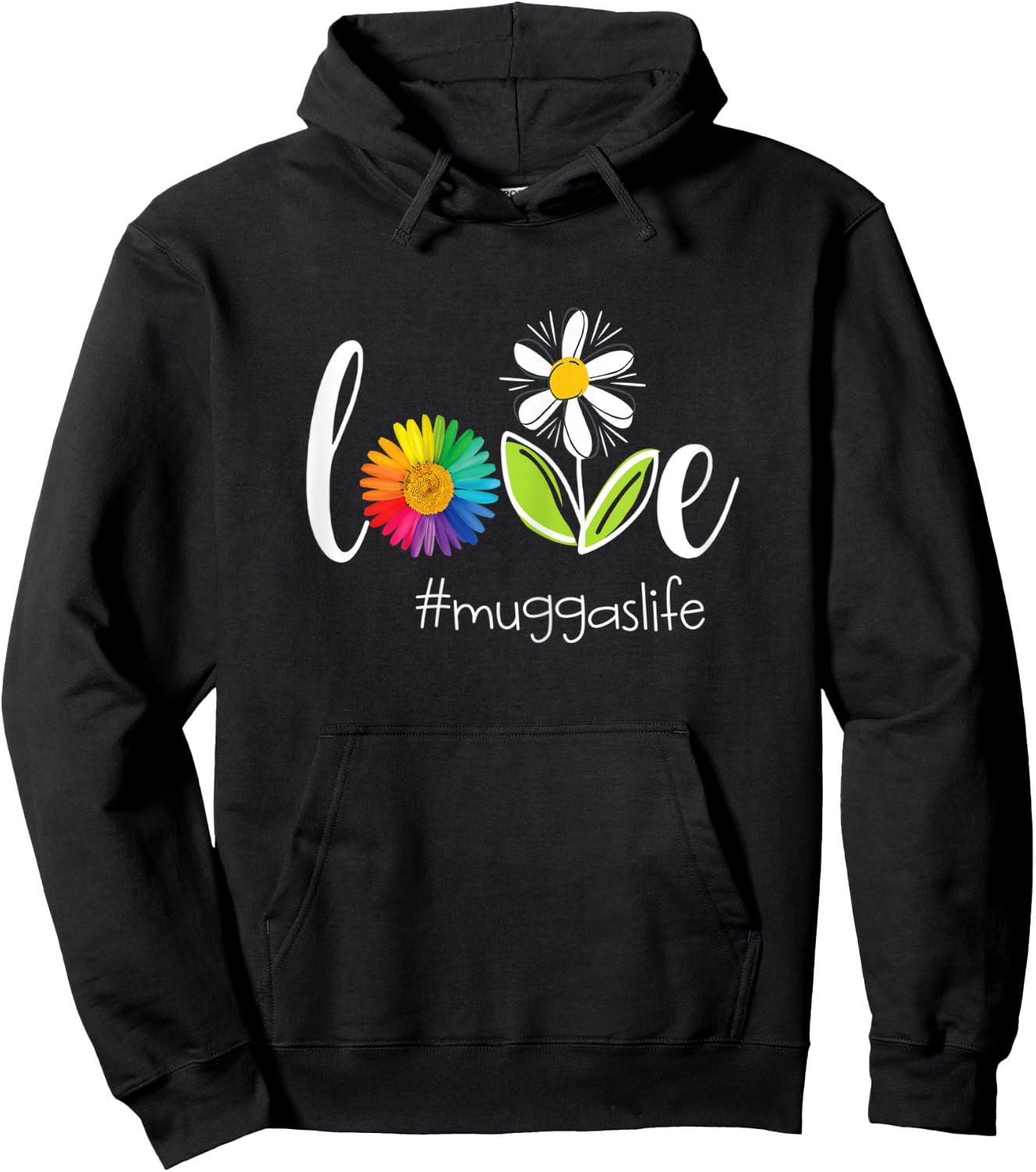 Love Mugga Life - Flower Hoodie - Hoodie | Black
