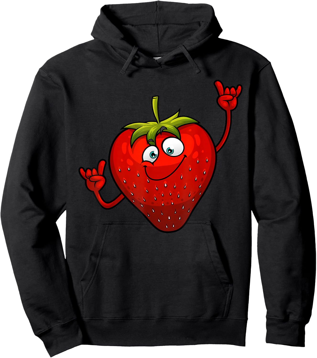 Funny Strawberry Designs Women Strawberries Lover Hoodie - Hoodie | Black