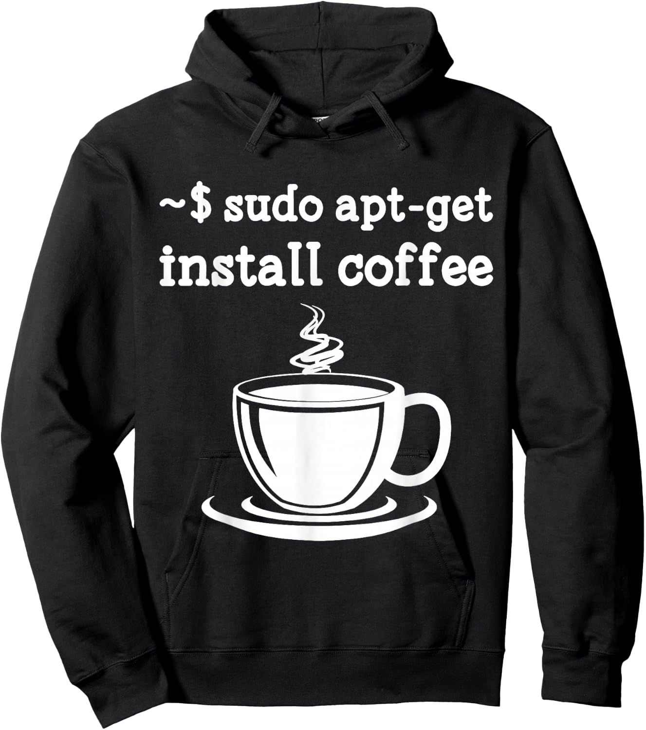 Linux Sudo Apt-Get Install Coffee Linux Hoodie - Hoodie | Black
