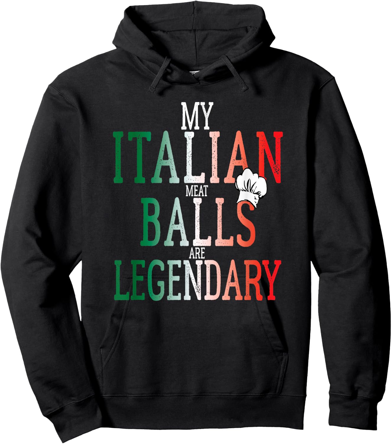 Funny Legendary Italian Balls Shirt Cooks Chef Meatballs Hoodie - Hoodie | Black