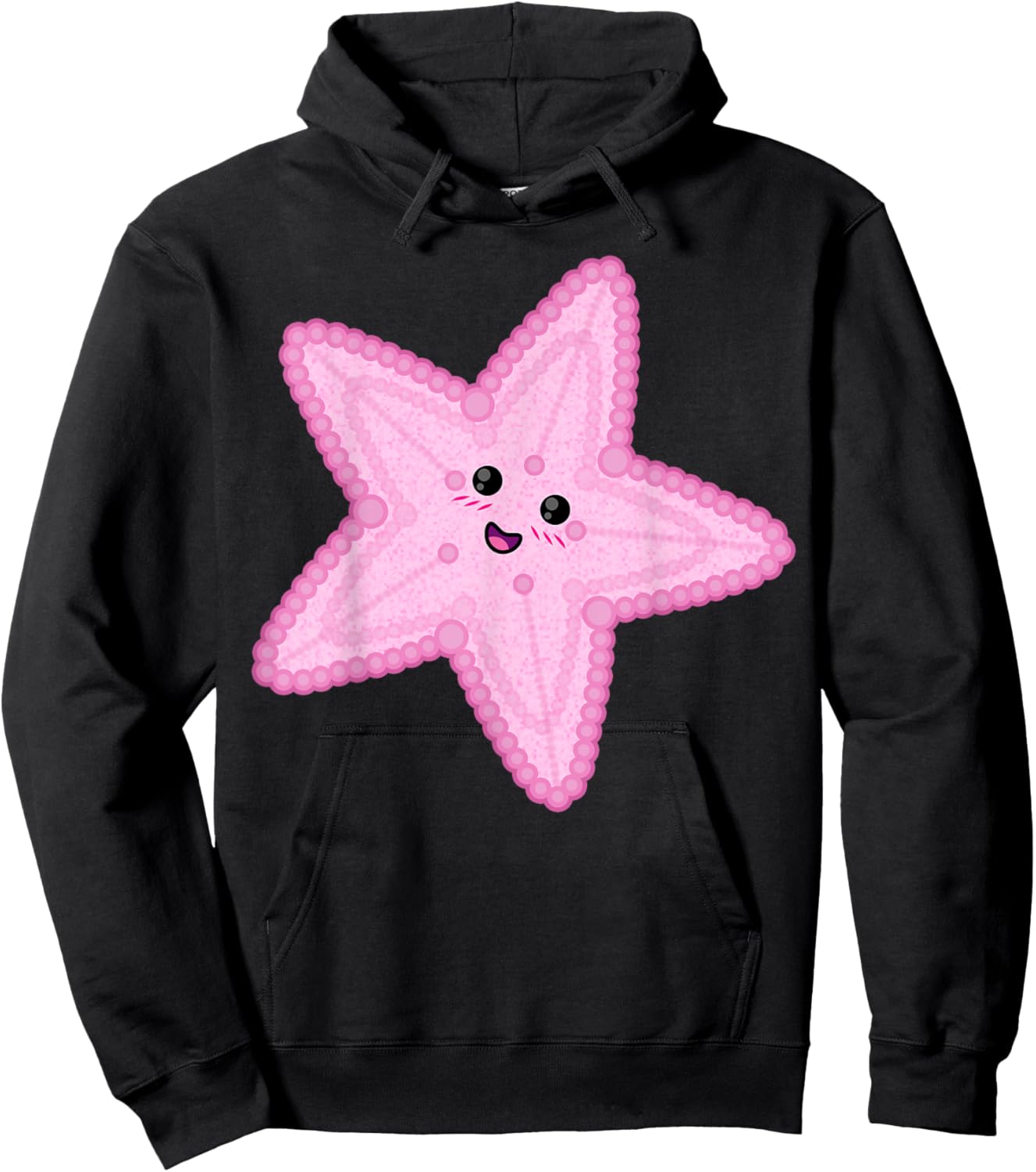 Cute Big Pink Starfish Halloween Sea Animal Easy DIY Costume Hoodie - Hoodie | Black