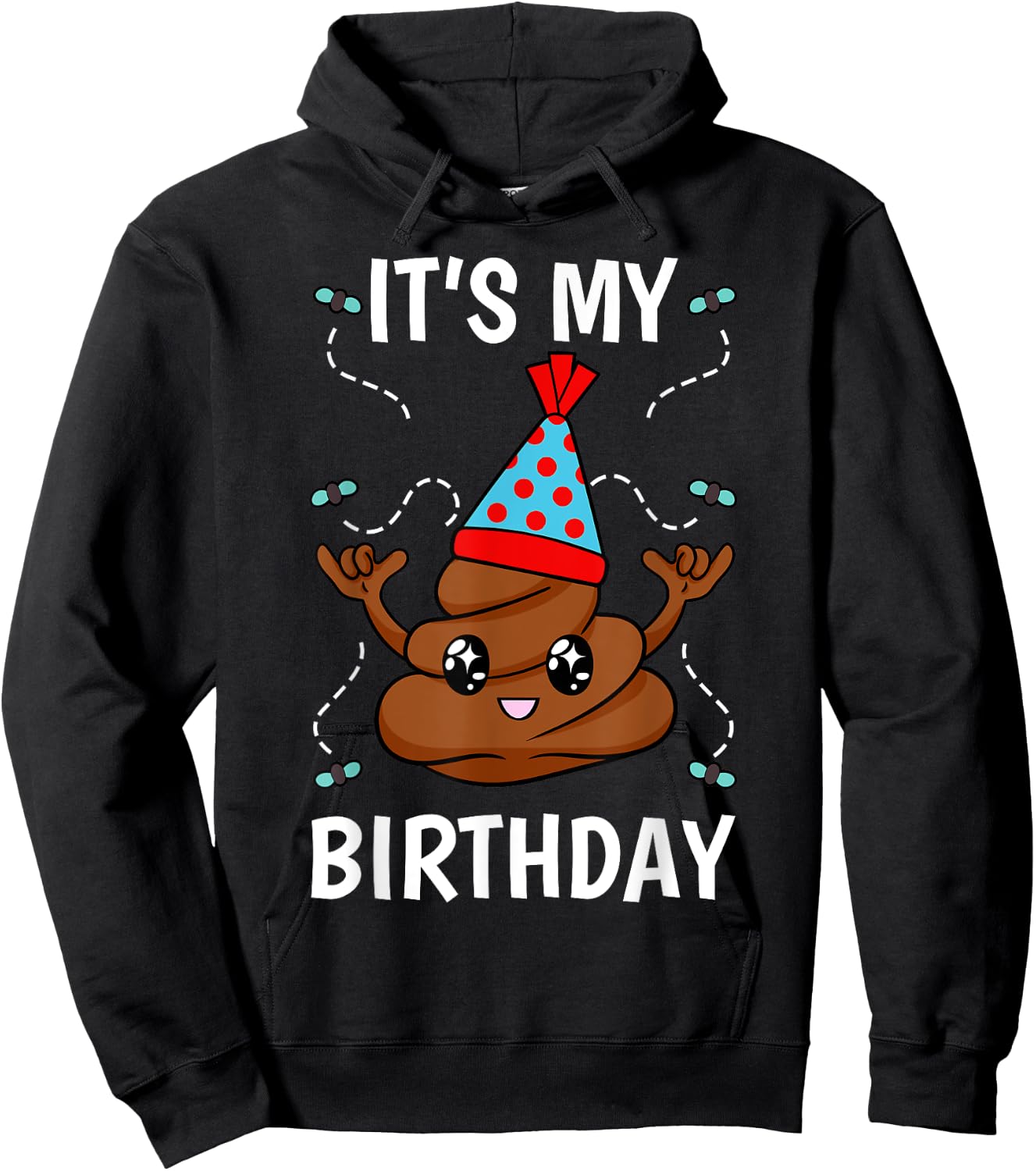 Hilarious Birthday Poop Theme Waste Sink Or Float Stool Hoodie - Hoodie | Black