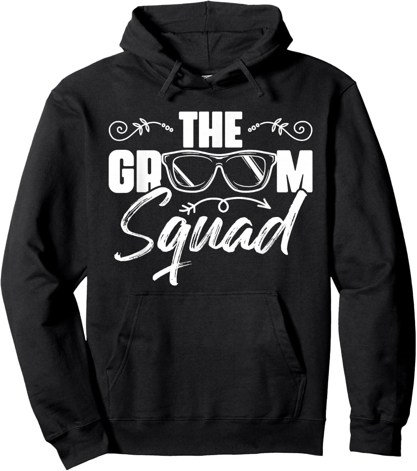 The Groom Squad Sunglasses Wedding Bachelor Party Groomsmen Hoodie - Hoodie | Black