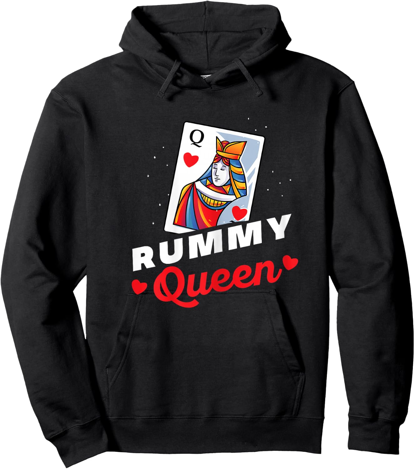 Rummy Queen - Matching Rummy Card Player and Her Hoodie - Hoodie | Black