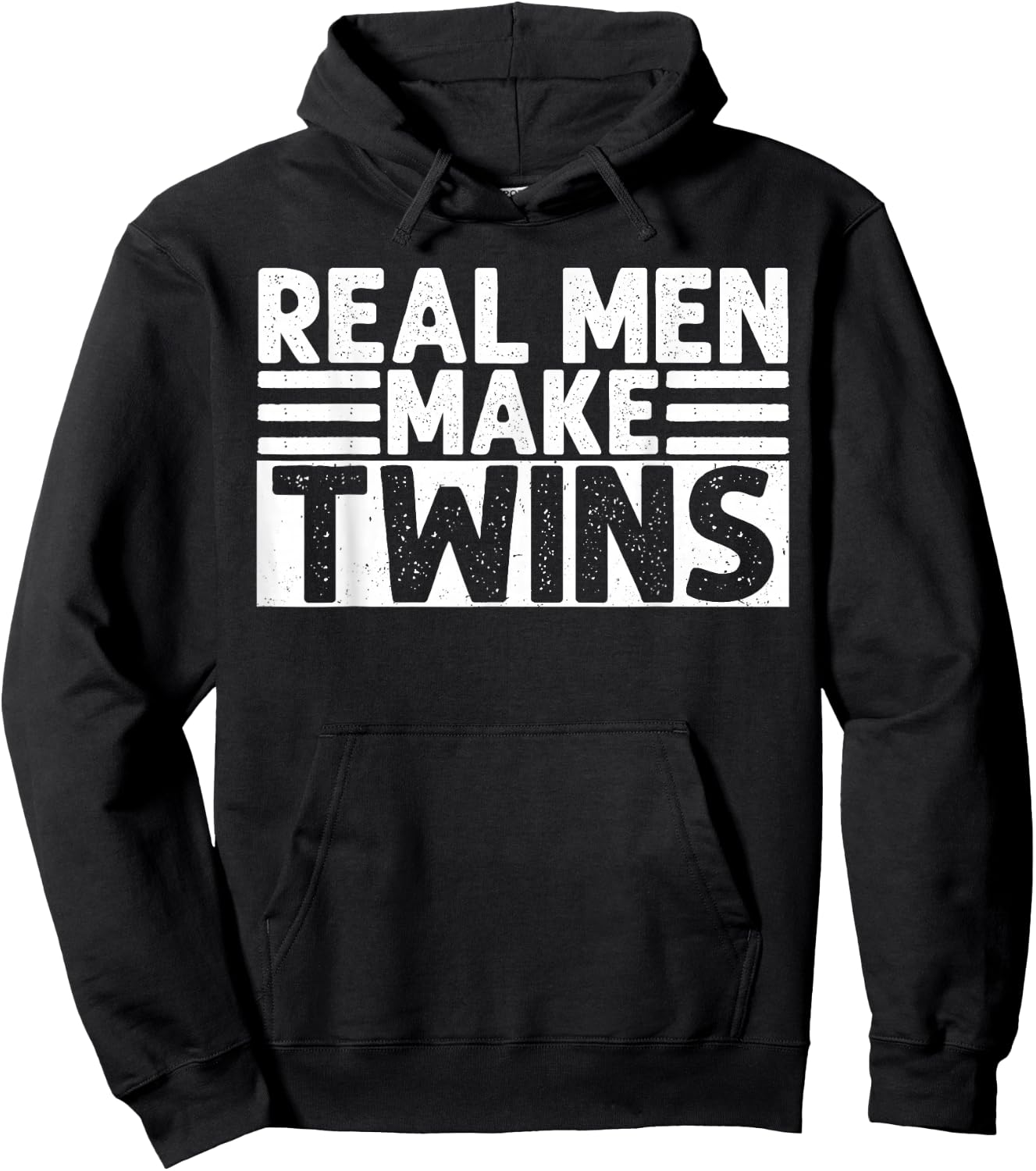 Real Men Make Twins Funny Twin Dad Hoodie - Hoodie | Black