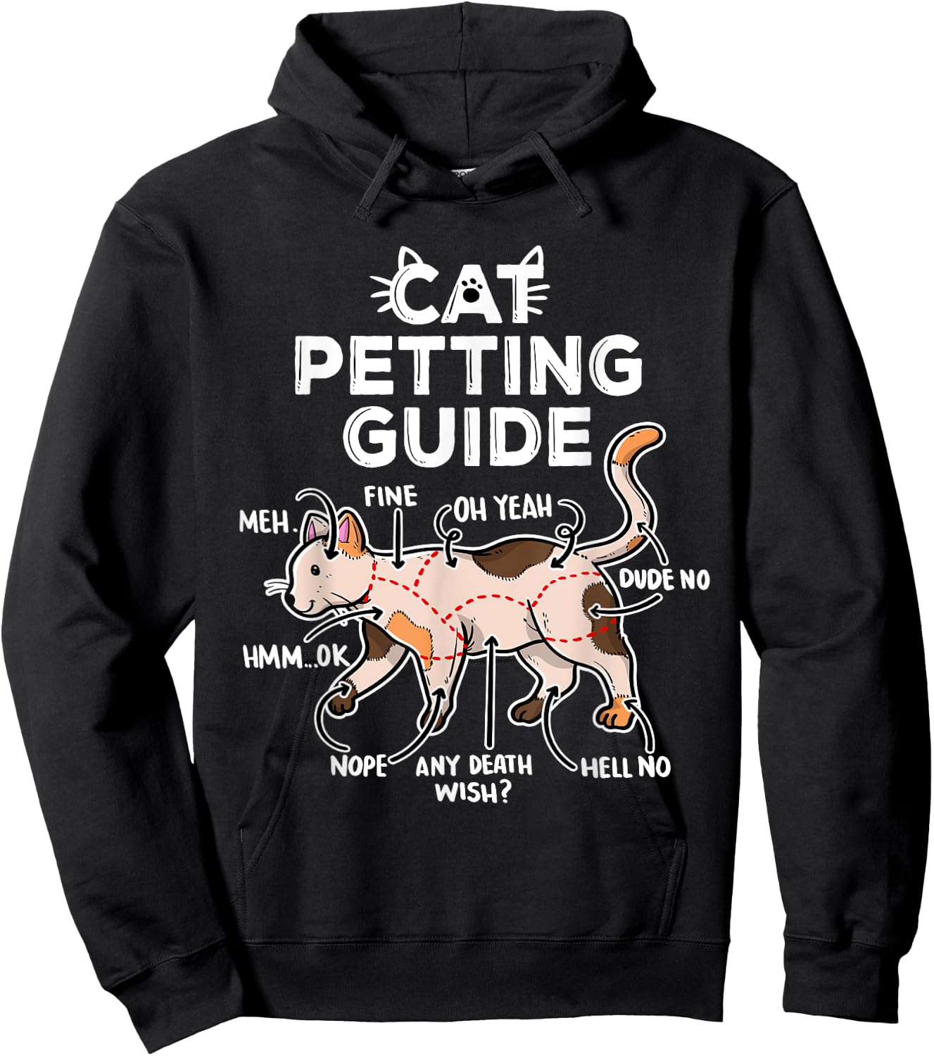 Cat Petting Guide Women Girls Kids Hoodie - Hoodie | Black