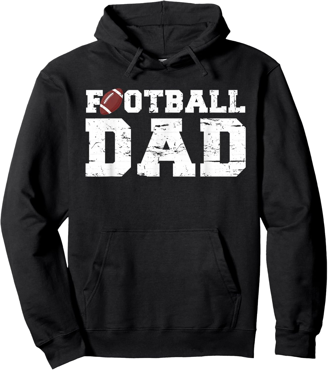 Football Papa Graphic Proud Football Dad Hoodie - Hoodie | Black