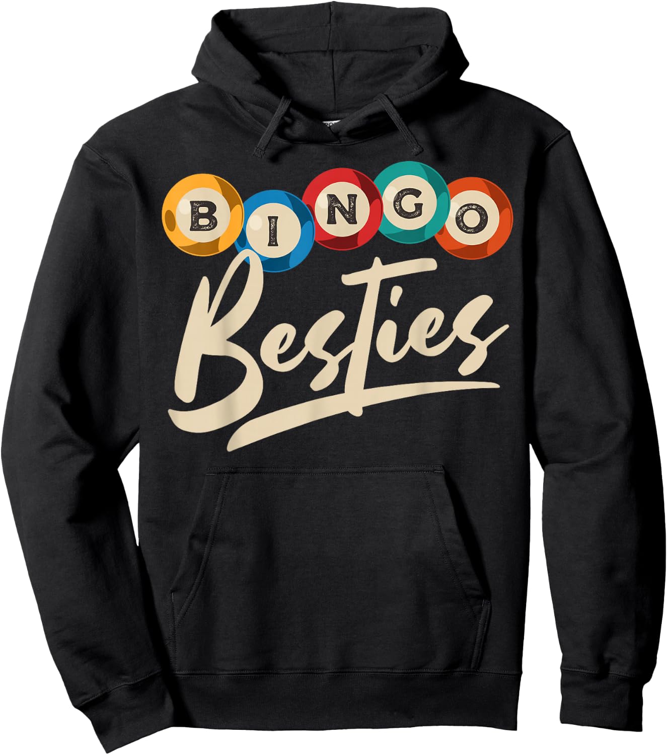 Bingo Buddy Gambling Besties Bingo Marker Blower Dauber Hoodie - Hoodie | Black