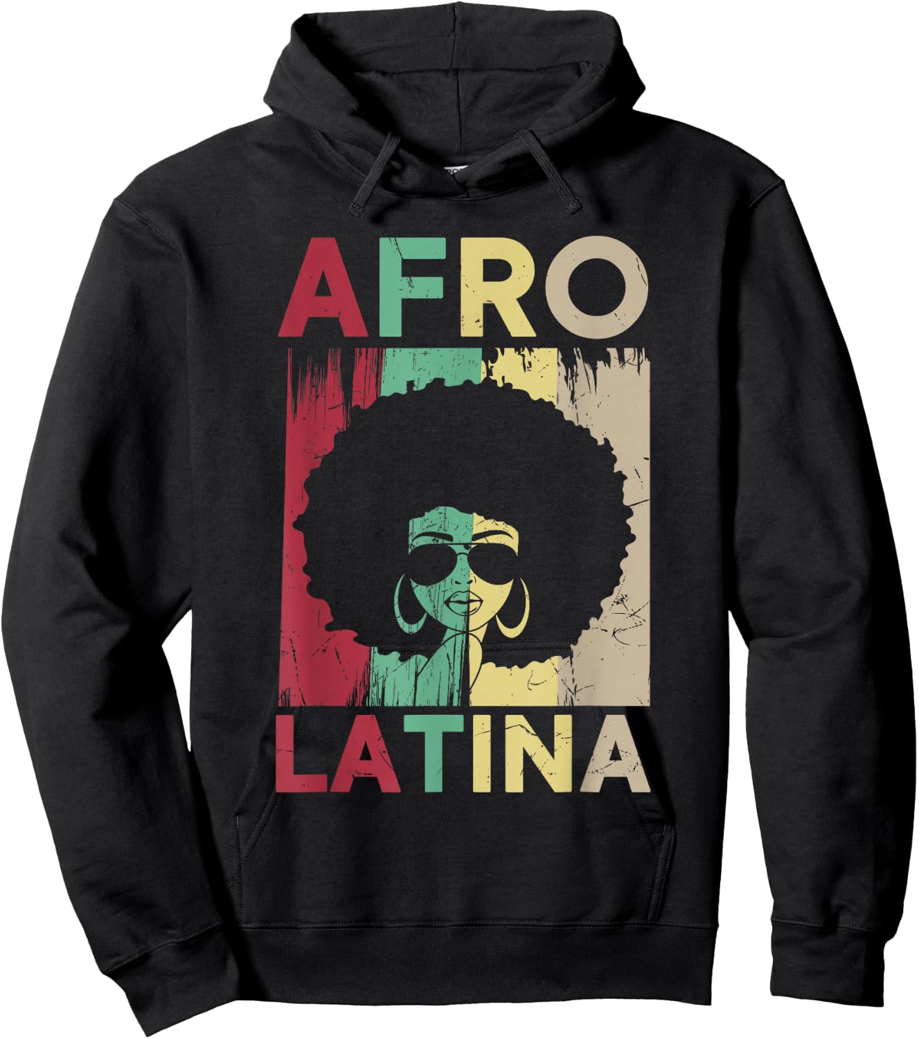 Afro Latina and Proud Shirt, Black Latinx Pride Hoodie - Hoodie | Black