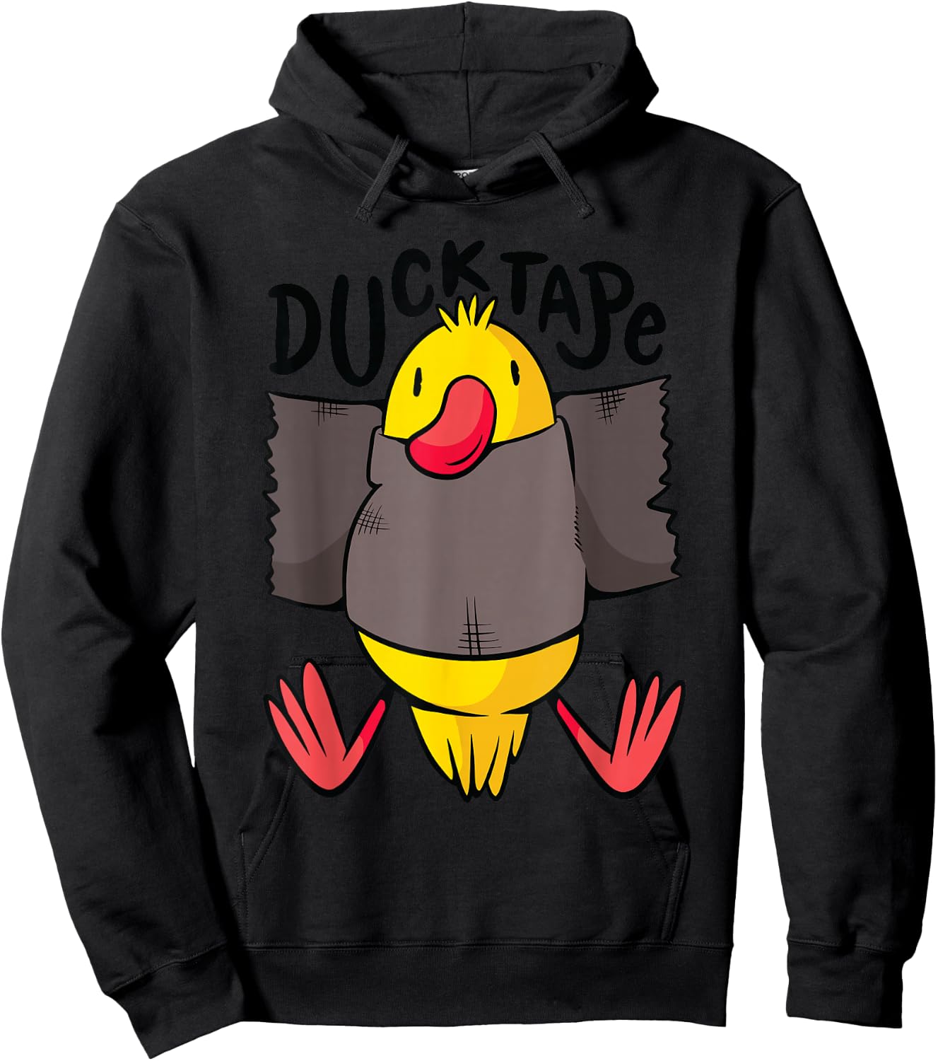 Duck Ribbon Funny Hoodie - Hoodie | Black