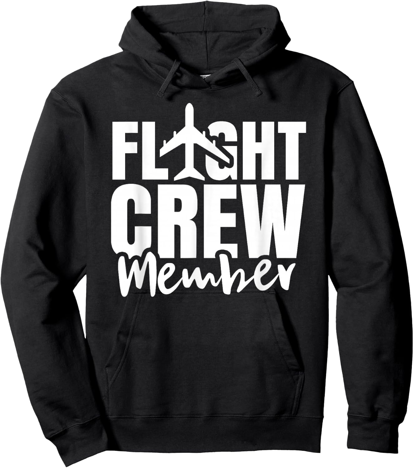 Flight Crew Member Steward Cabin Crew Airplane Attendant Hoodie - Hoodie | Black