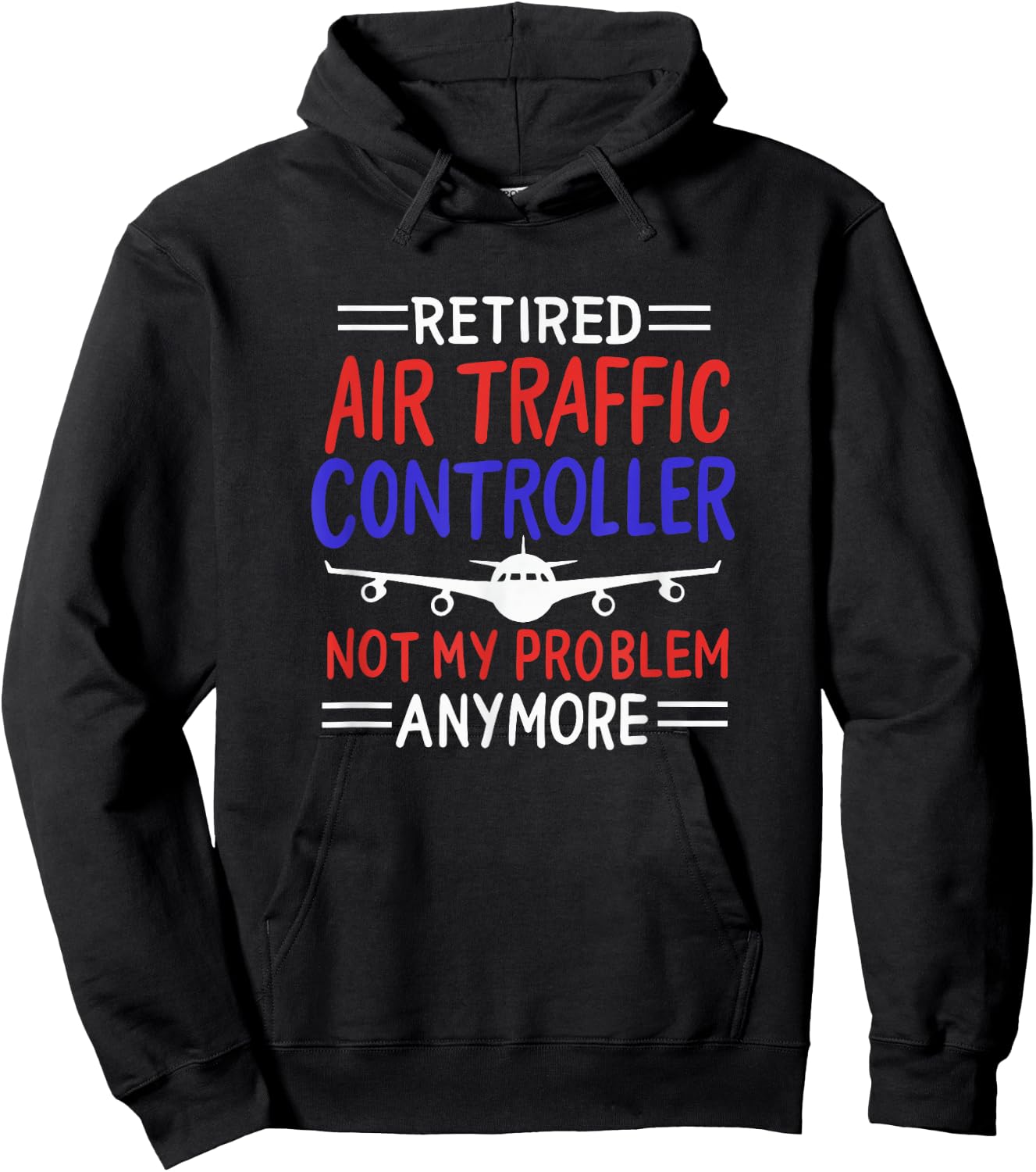 Funny aviation design for a retired air traffic controller Hoodie - Hoodie | Black