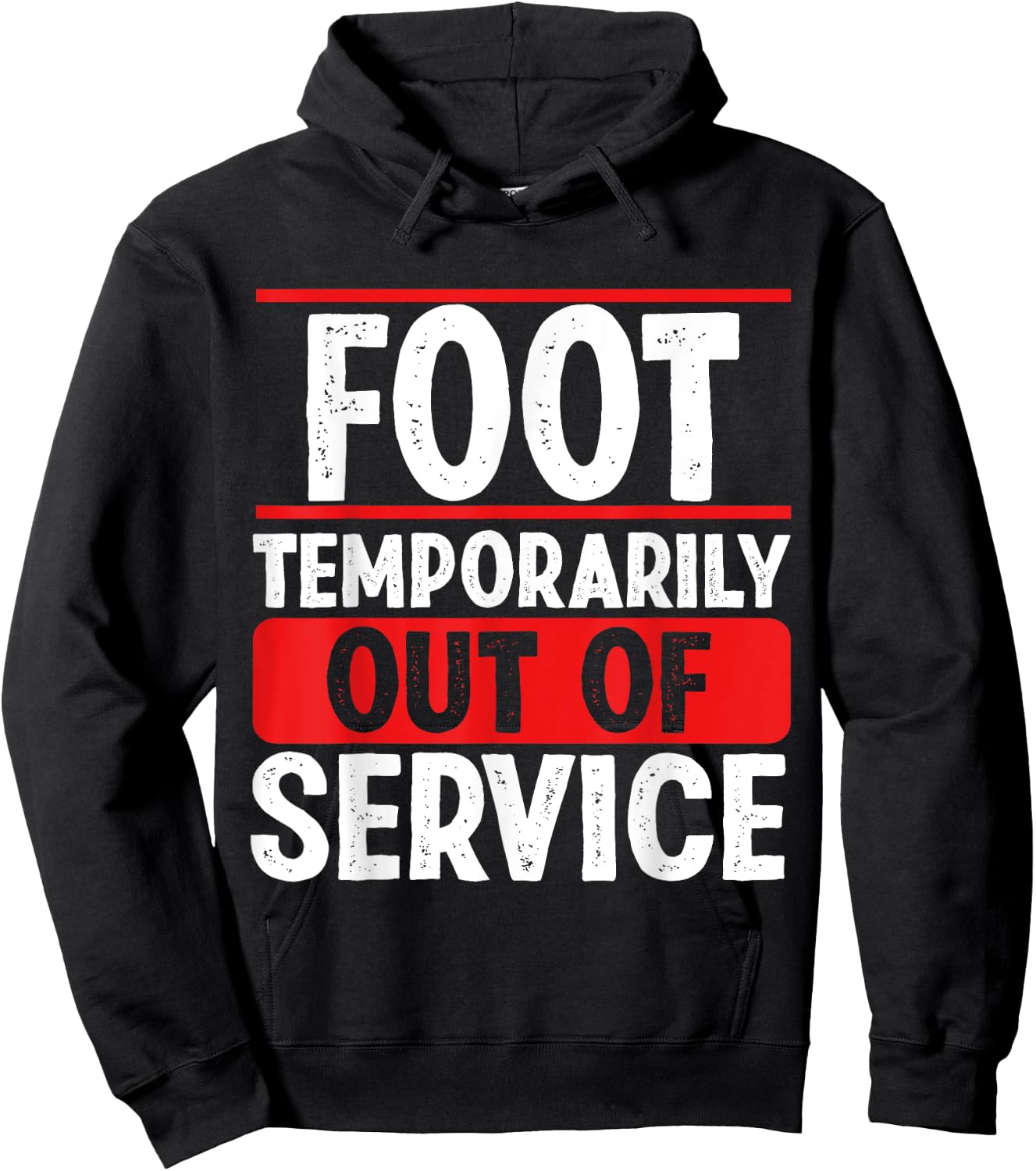 Get well soon Broken Foot Funny Broken Foot Recovery Hoodie - Hoodie | Black