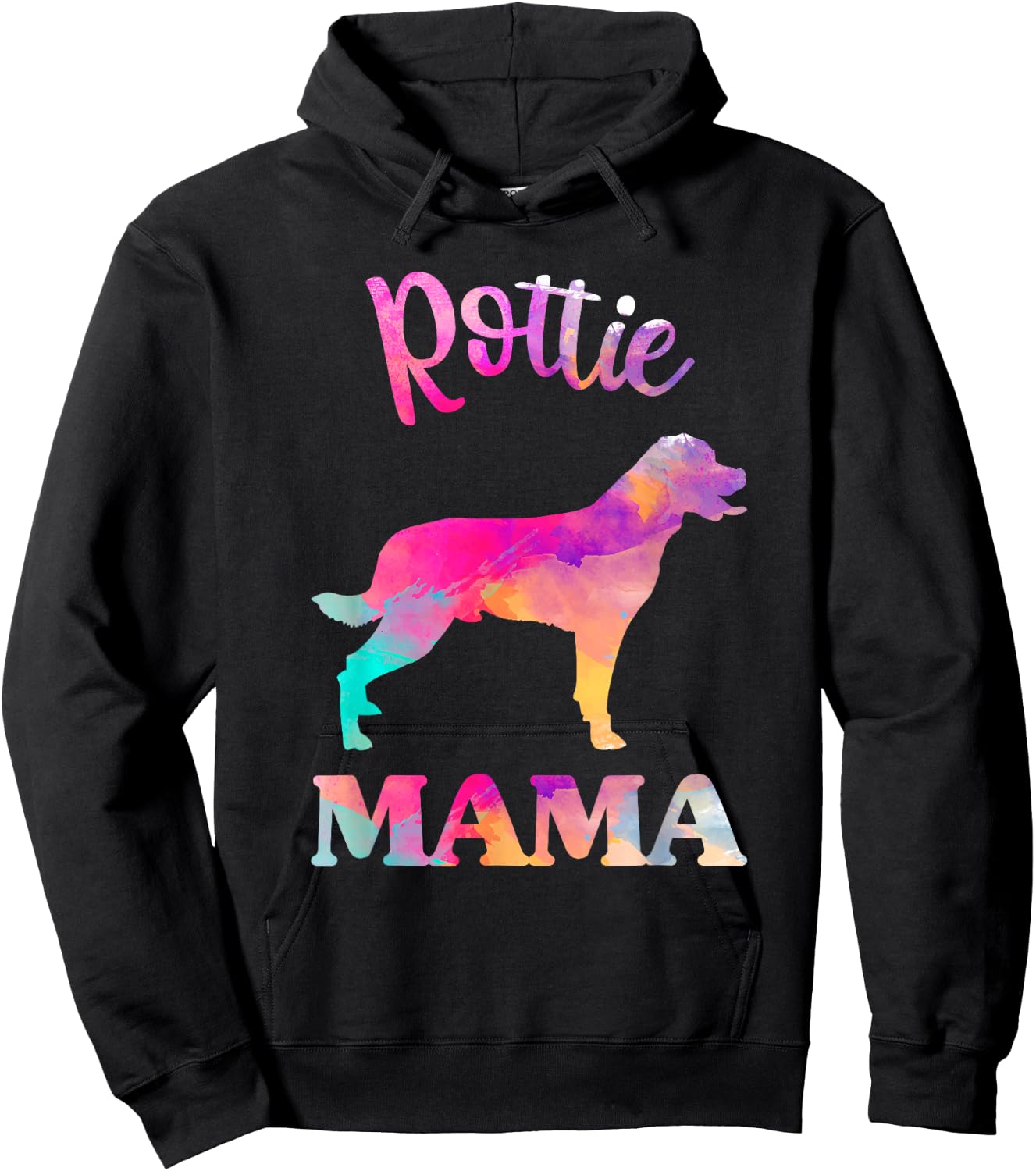 Rottie Rottweiler Mama Shirt Women, Mothers Day Dog Mom Hoodie - Hoodie | Black